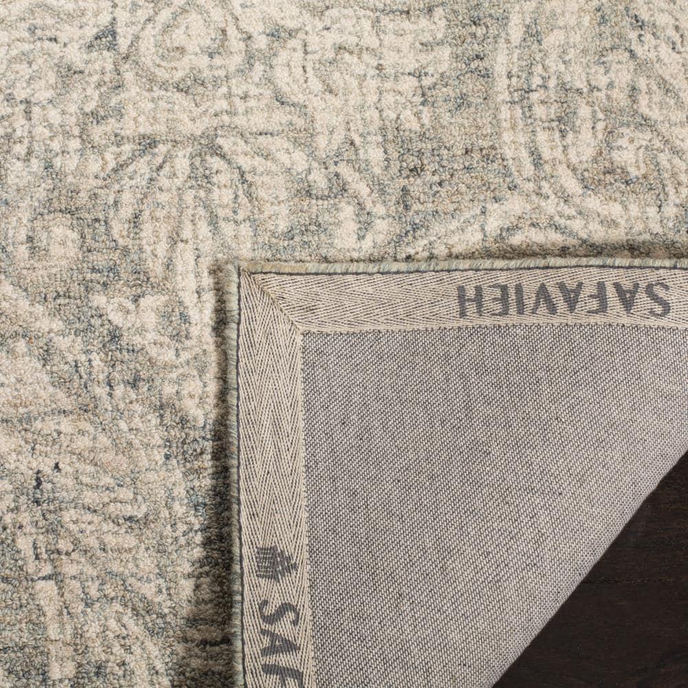 Rosemarie Abstract Handmade Tufted Wool Gray/Ivory Area Rug