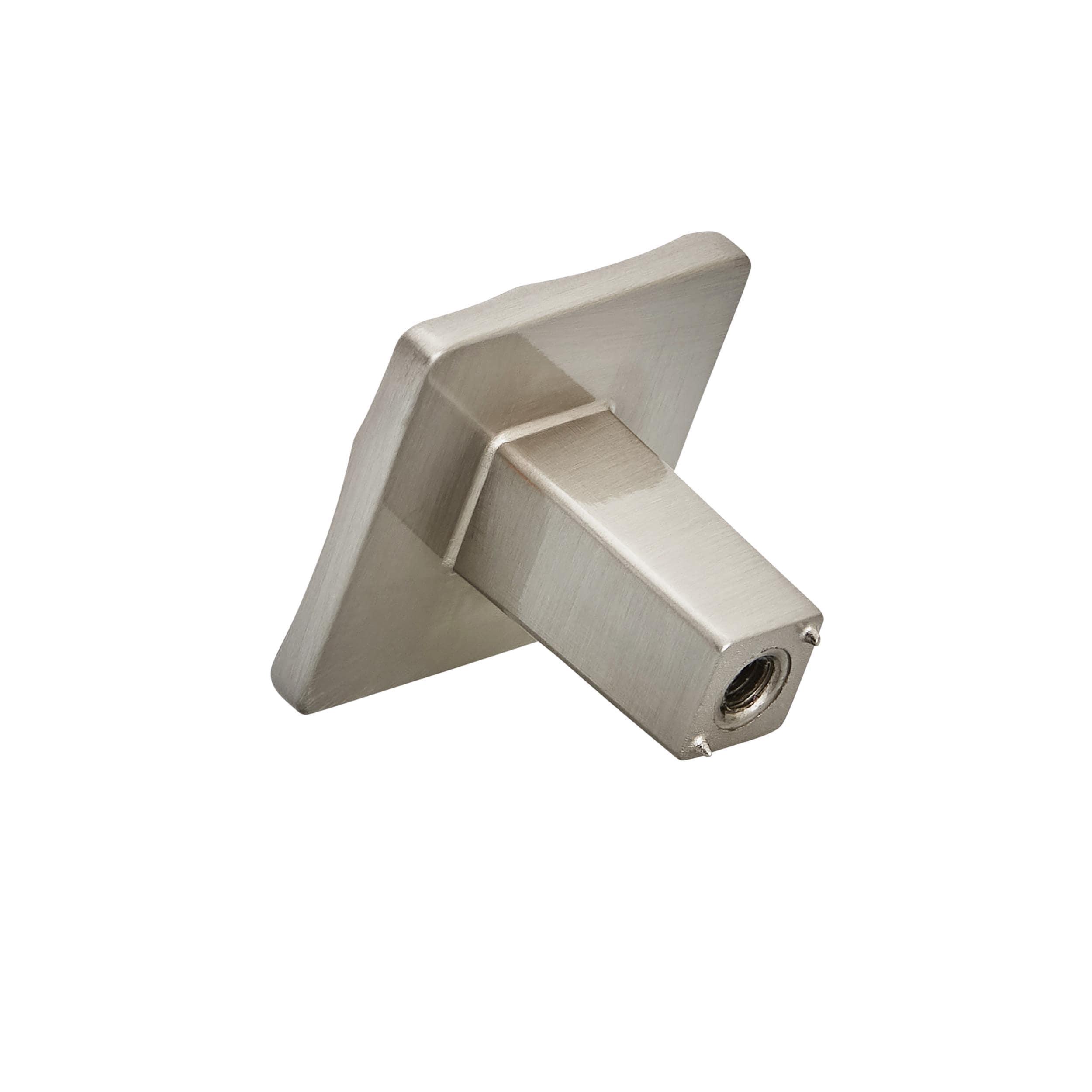 Kamari Brushed Nickel Square Cabinet Knob with Mounting Hardware