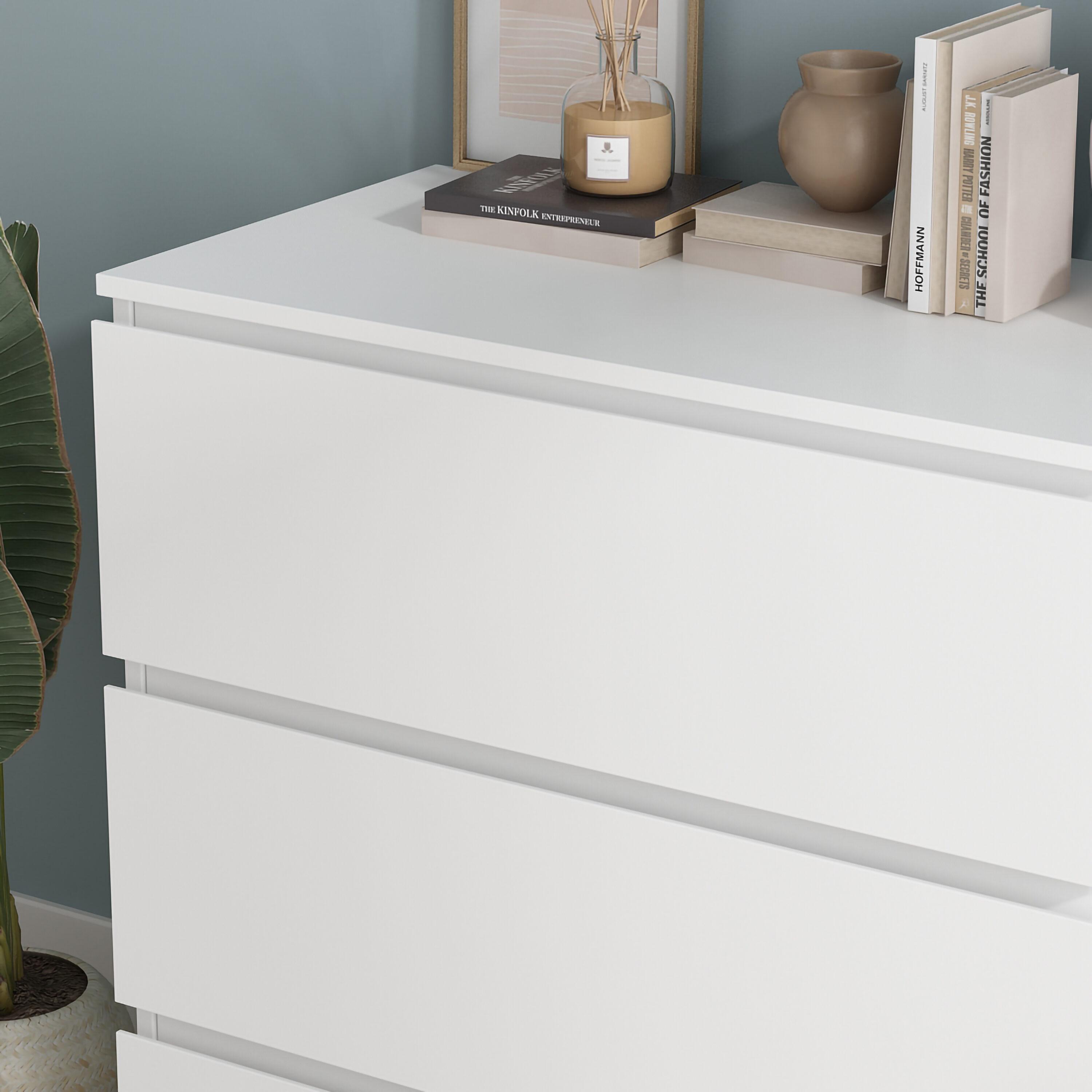 WIAWG 3 Drawers Dresser Chest for Bedroom,White
