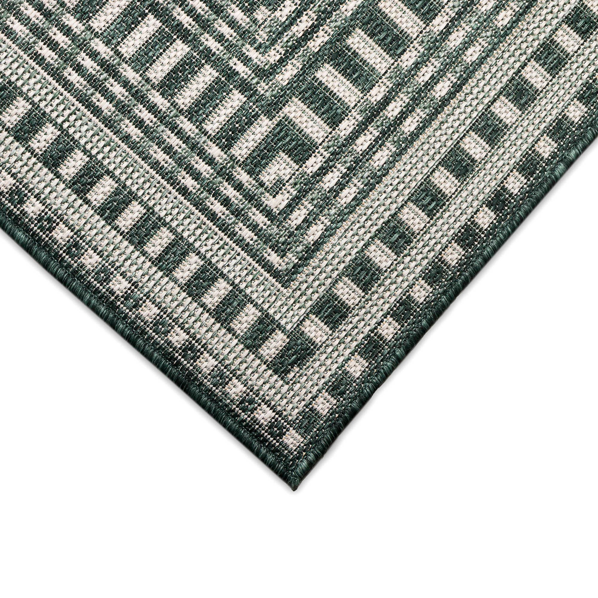 Liora Manne Malibu Etched Border Indoor/Outdoor Rug Charcoal 7'10" x 9'10"