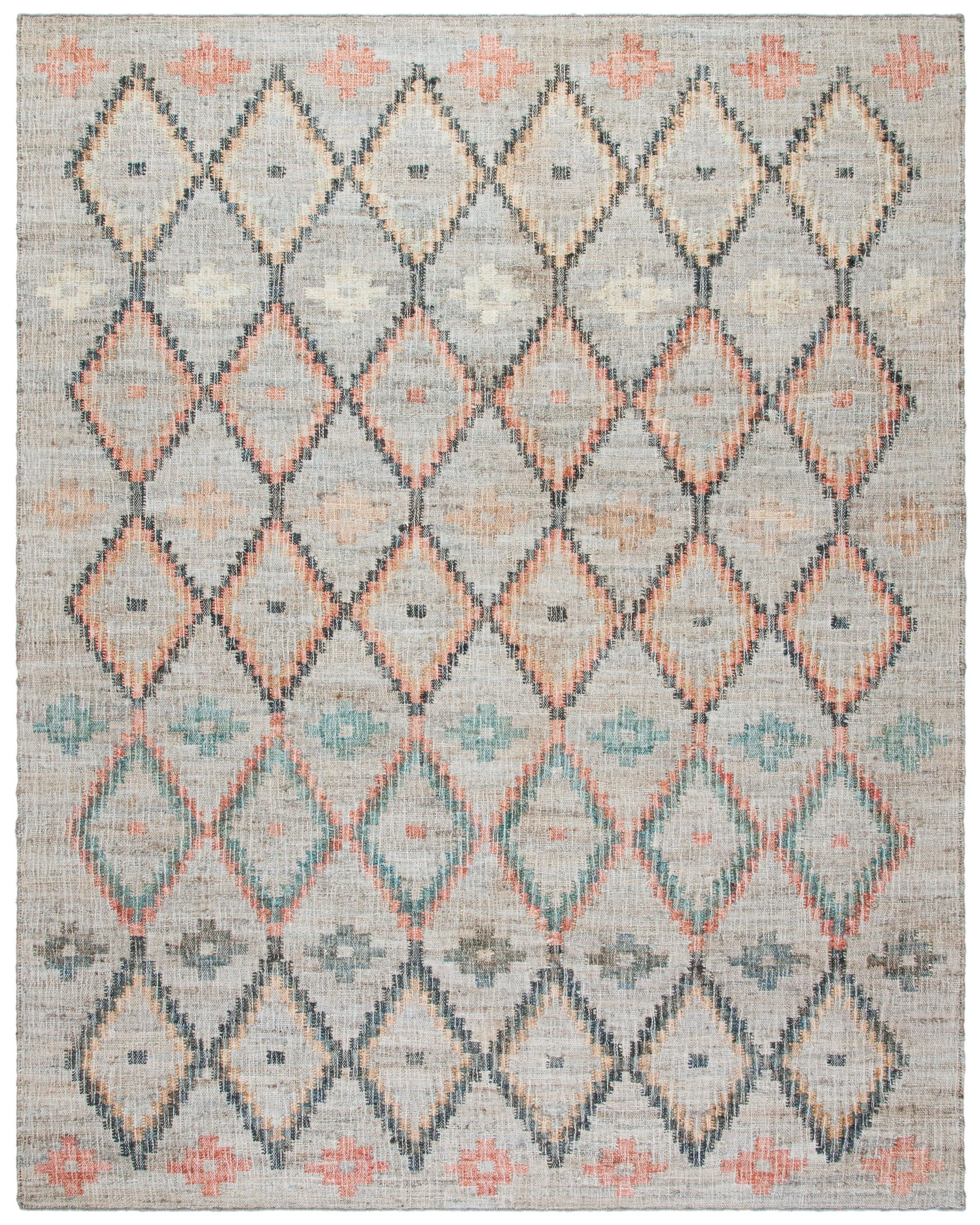 SAFAVIEH Kilim Mendoza Geometric Floral Area Rug, Beige/Gold, 9' x 12'