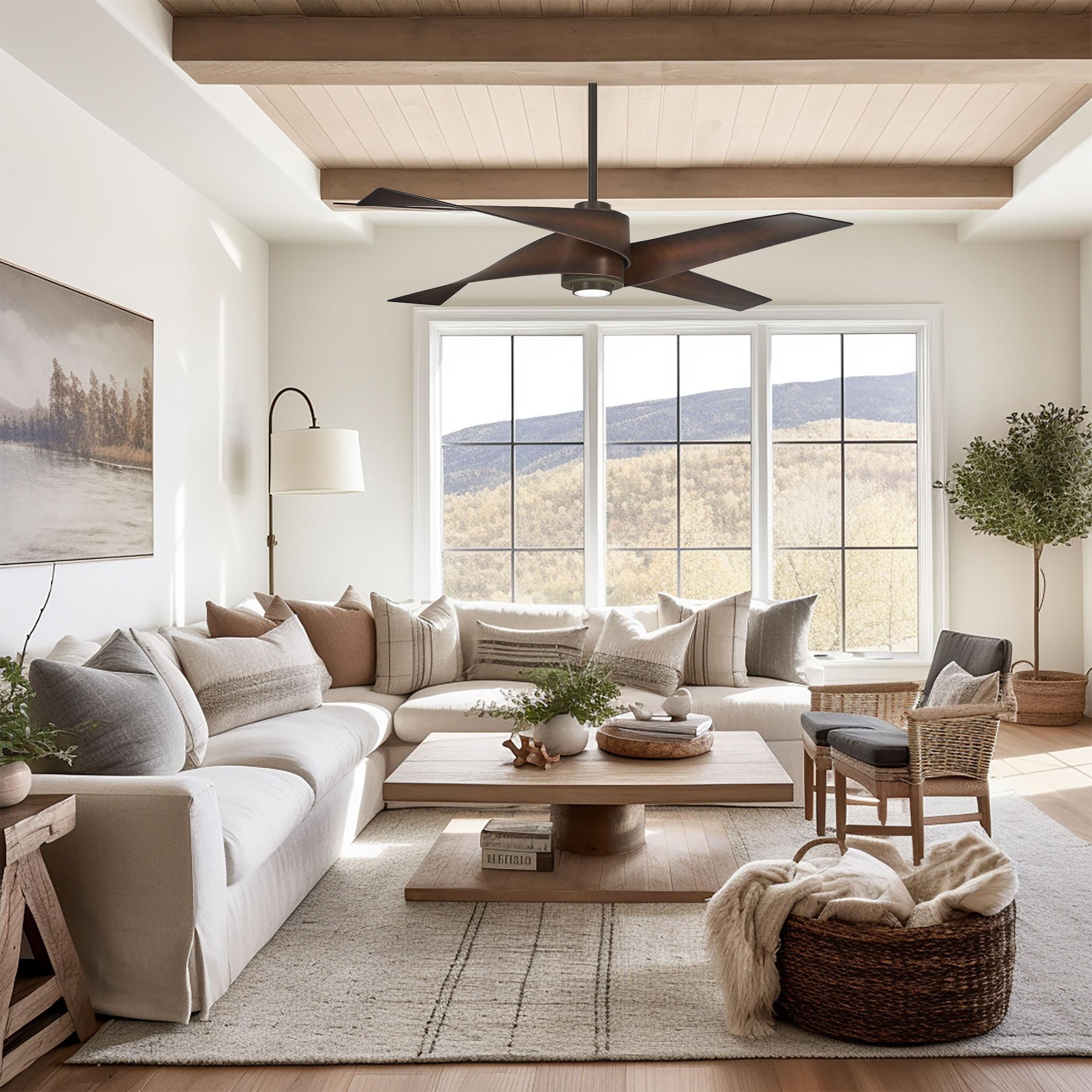 64" Artemis 4 Blade LED Standard Ceiling Fan with Light Kit Included