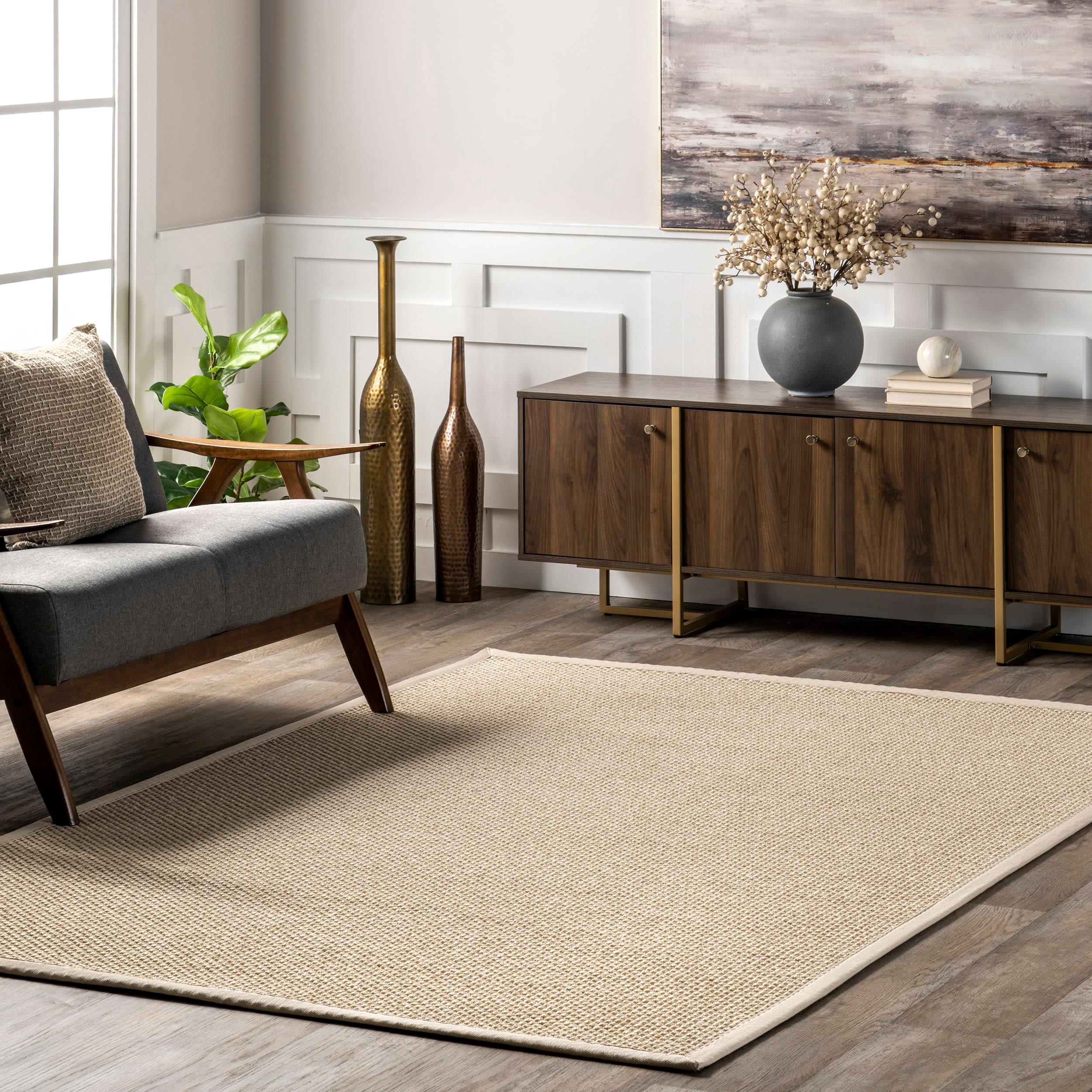 Proper Sisal and Wool Tan Area Rug