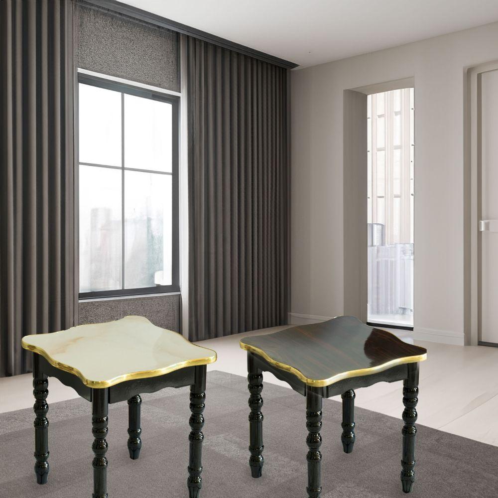 Versatile Square Wooden Side Table - Living Room Accent End Table with Rustic Charm, Sleek Design, and Storage Shelf for Modern Home Decor and Small Spaces, White