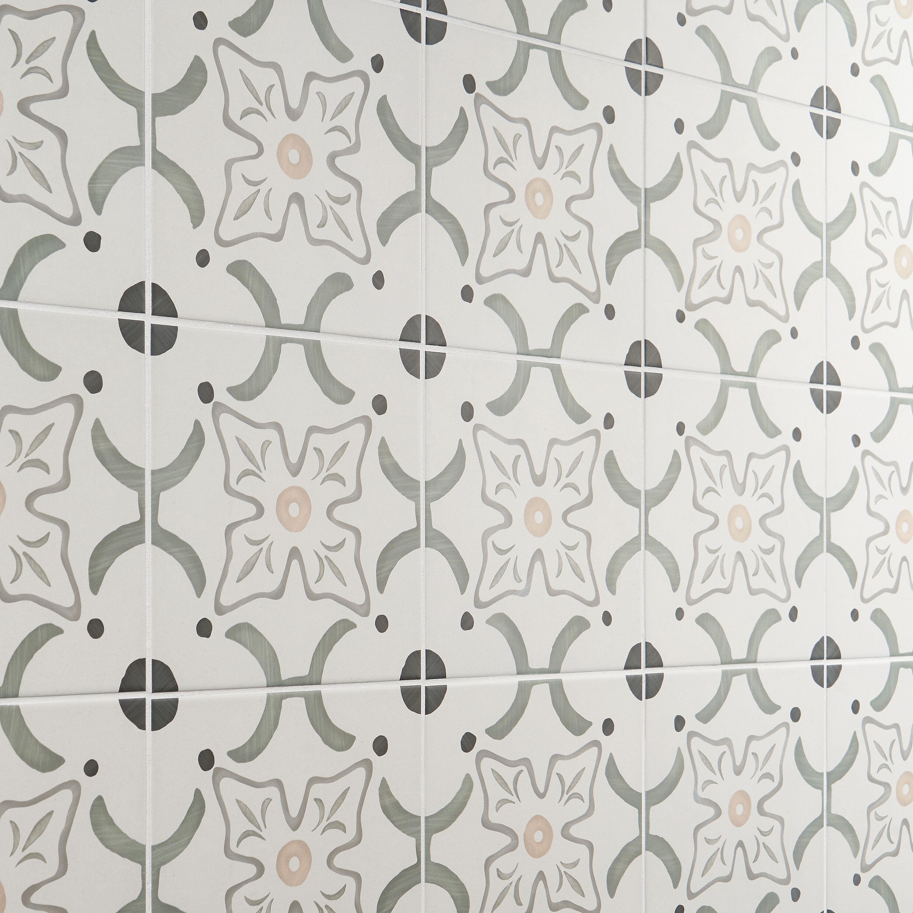 Plumeria 8.77" x 8.77" Matte Porcelain Tile