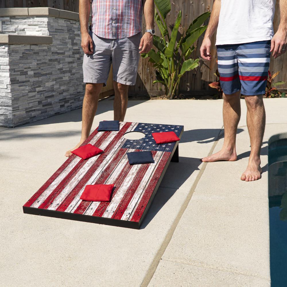 American Flag Regulation Cornhole Set with Carrying Case