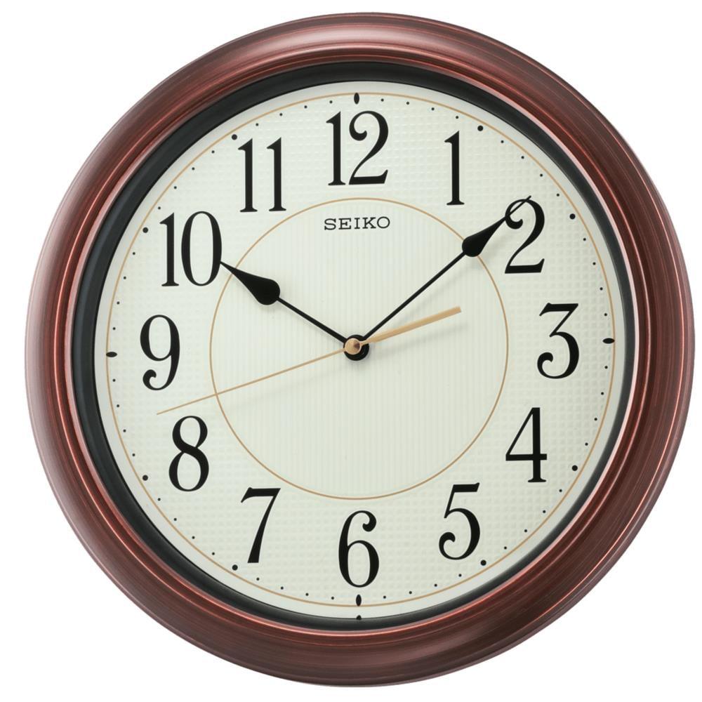 13" Numbered Wooden Finish Wall Clock