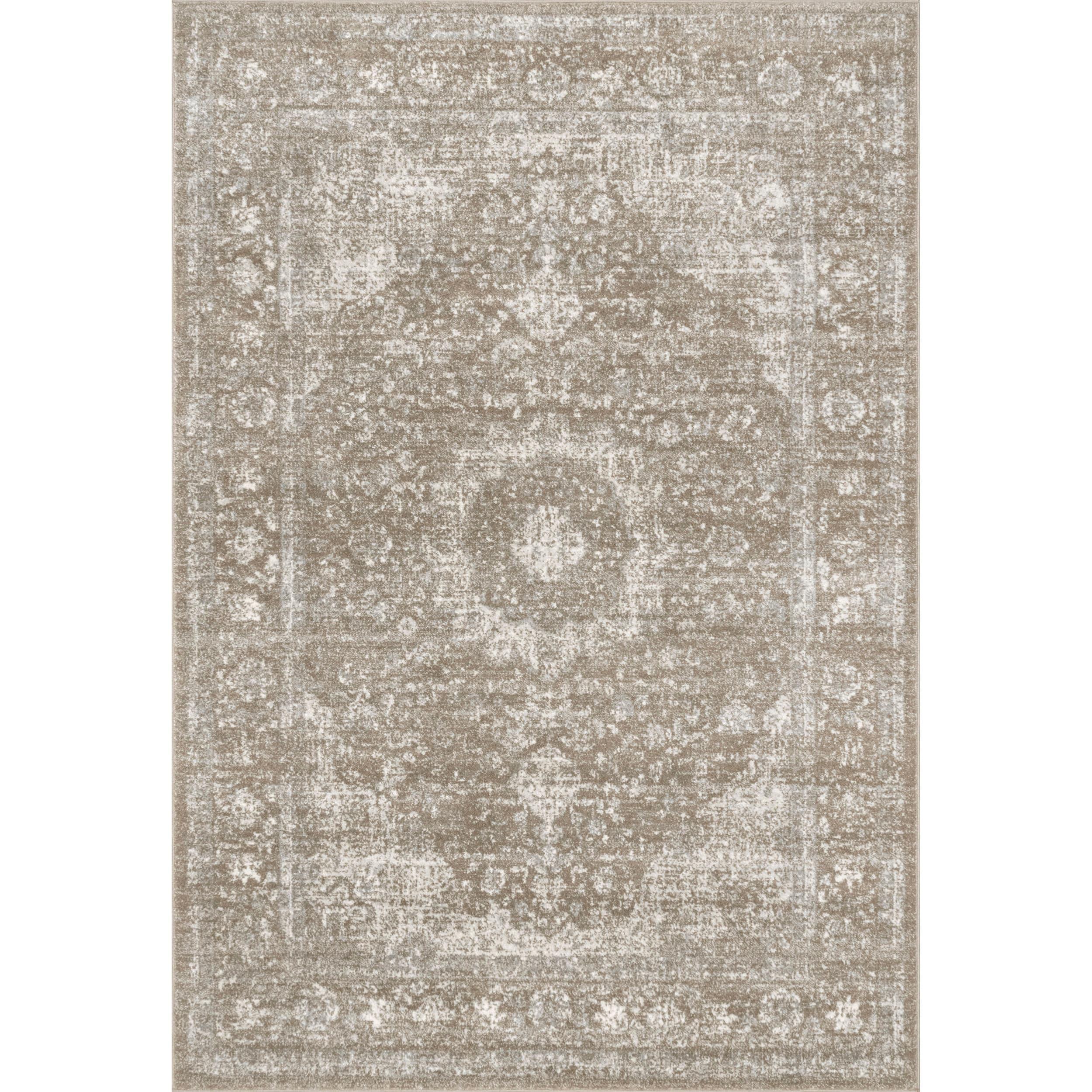 Nuloom Verona Oriental/Persian 5x7 Indoor Area Rug for Living Room Bedroom Dining Room Kitchen, Brown/Off White