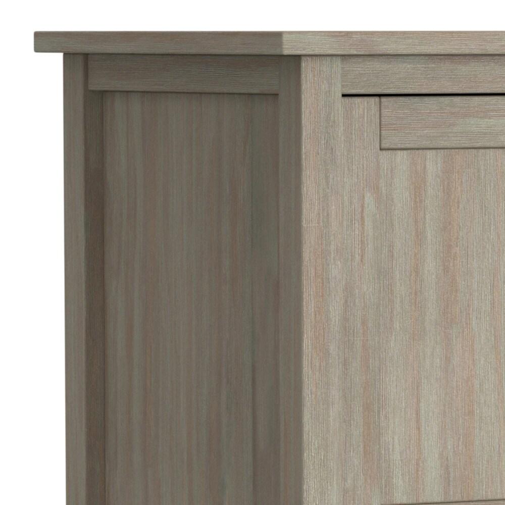 Simpli Home Warm Shaker 47"W Solid Wood TV Stand for TVs up to 55" with 2 Storage Cabinets and 2 Drawers