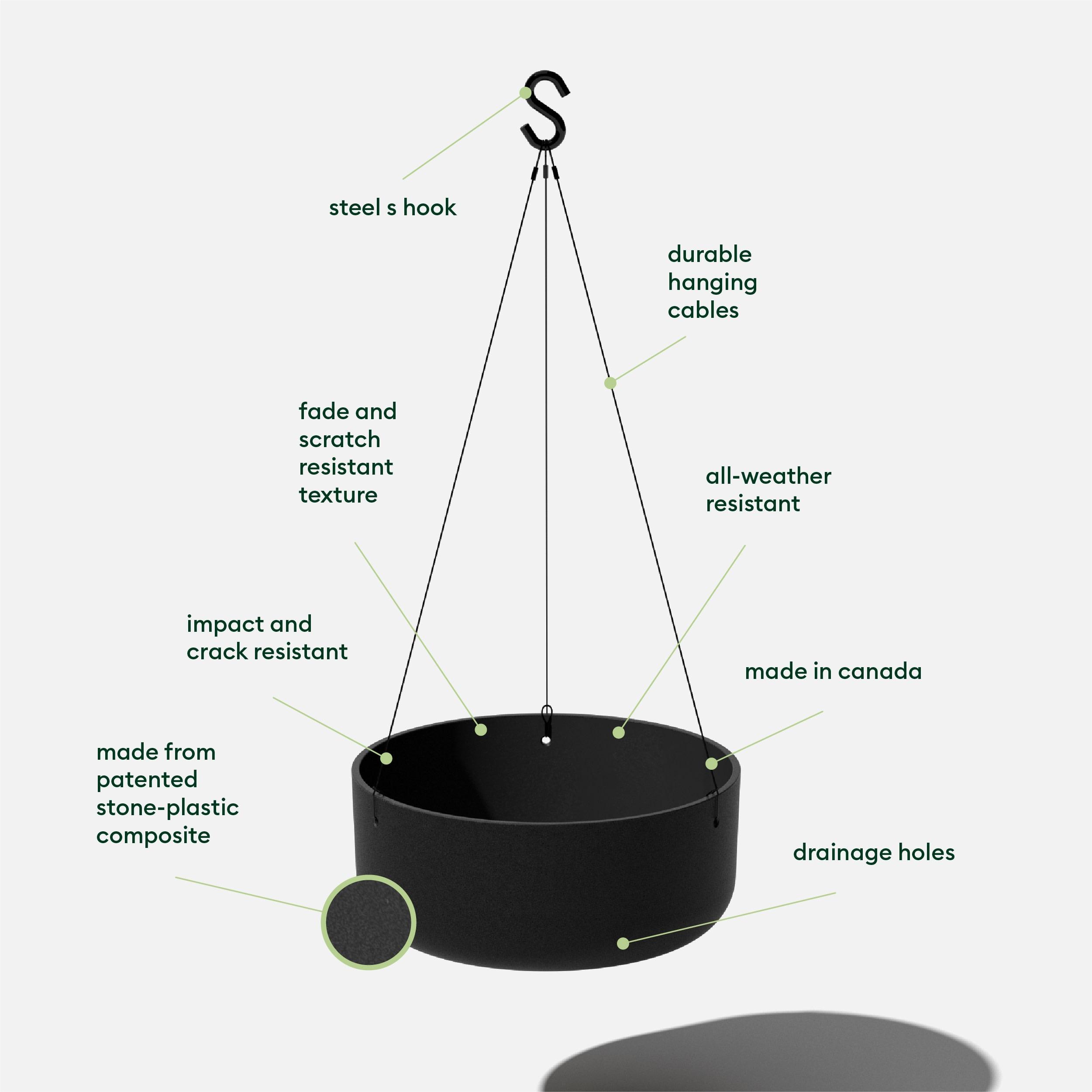 Mason Series Hanging Kona Bowl Planter