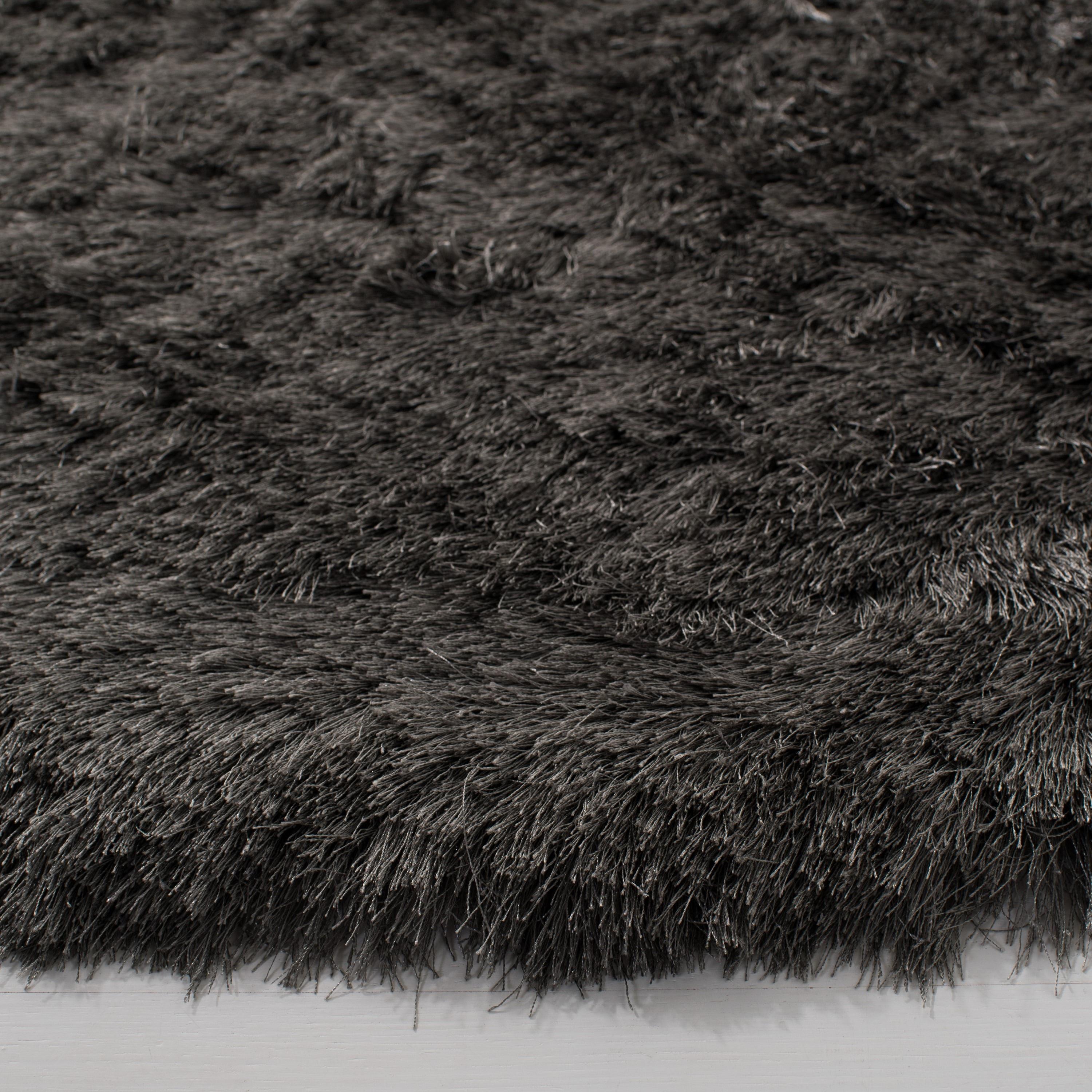 Shag SG511 Hand Tufted Area Rug - Titanium - 4' round - Safavieh.