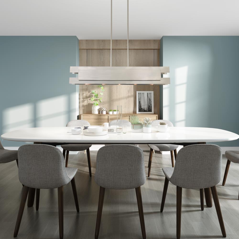 Modern Brushed Nickel 5-Light Linear Chandelier