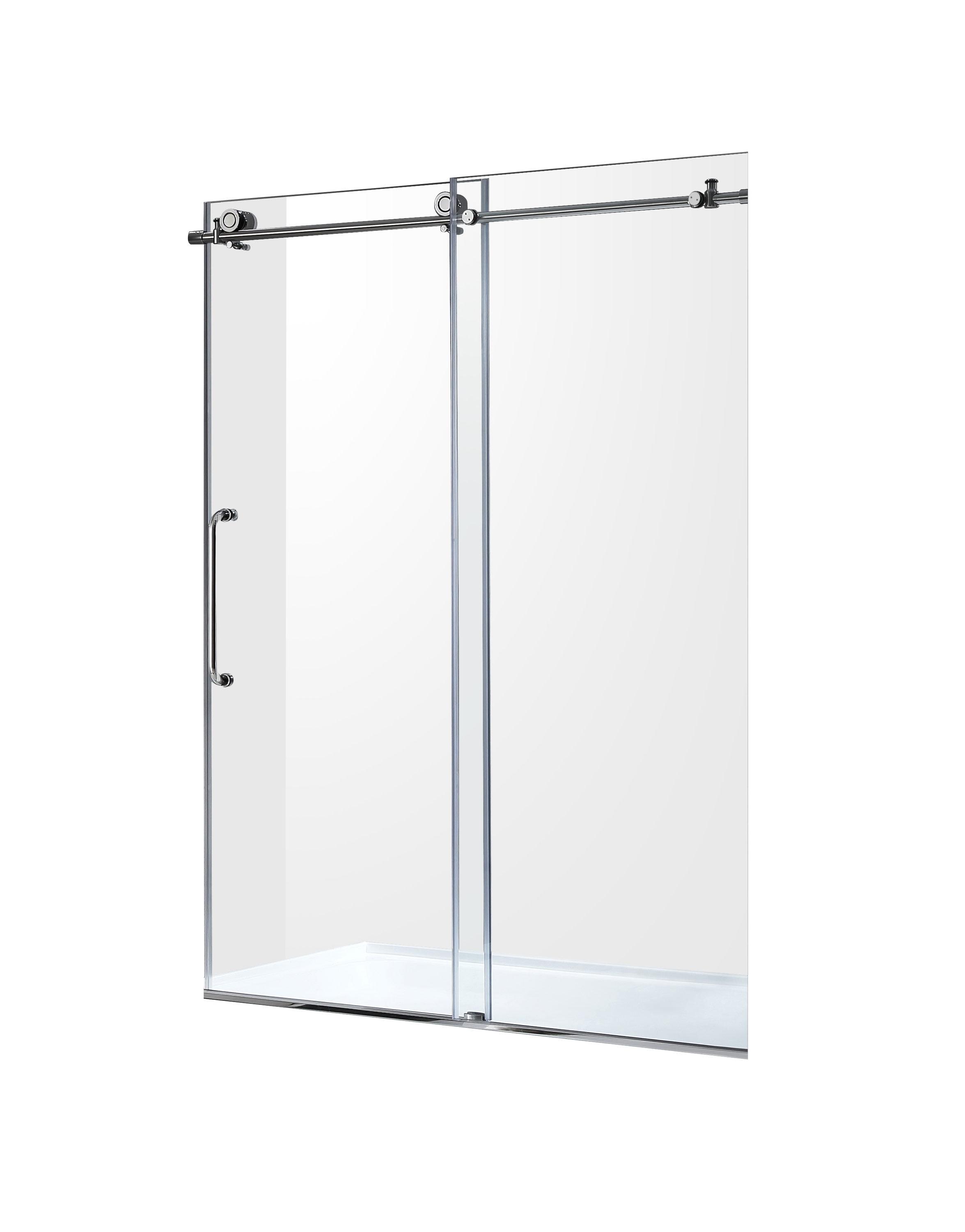 Madam Series 48" W x 76" H Single Sliding Semi-Frameless Shower Door