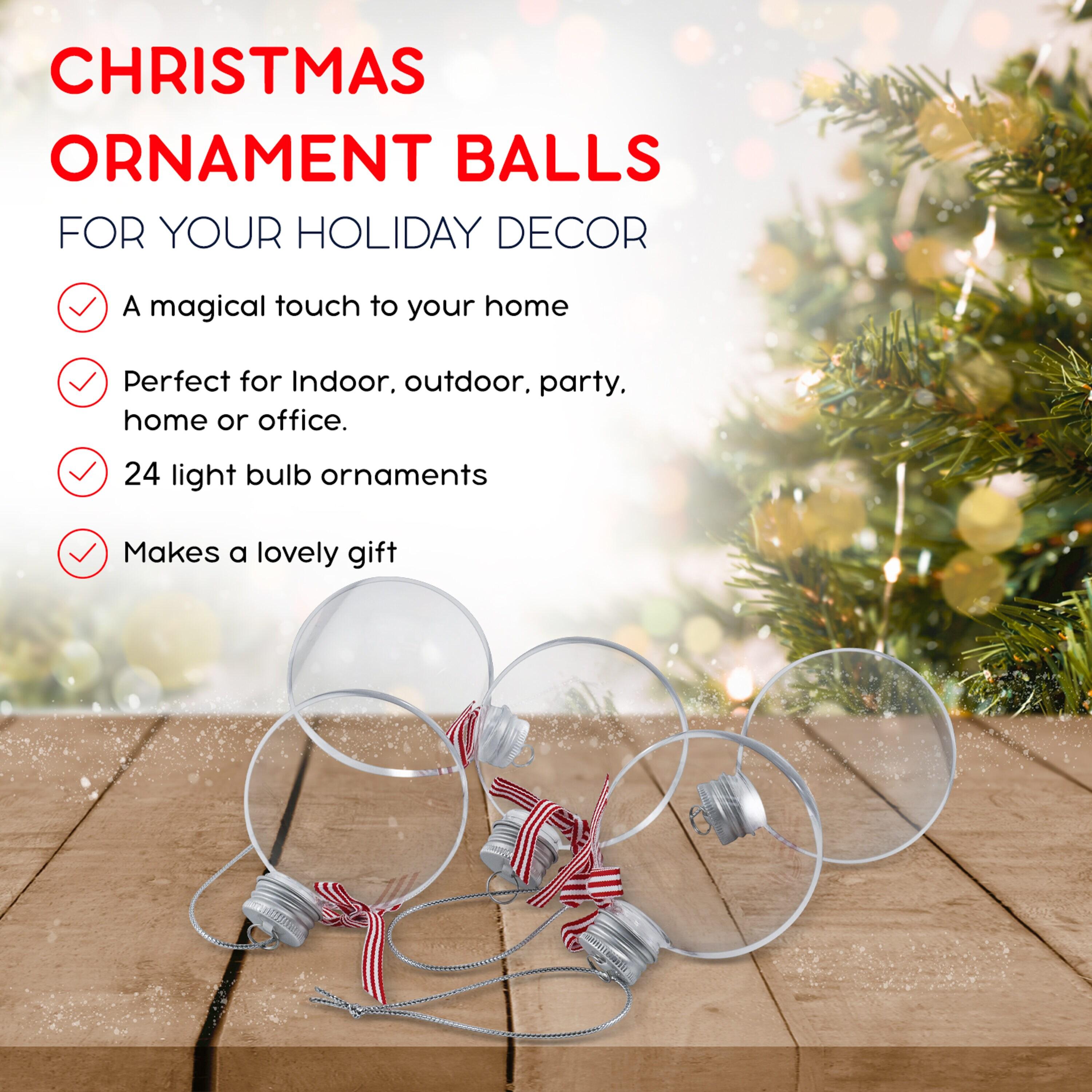 RN'Ds Clear Fillable Ornaments Balls - 24 Pack
