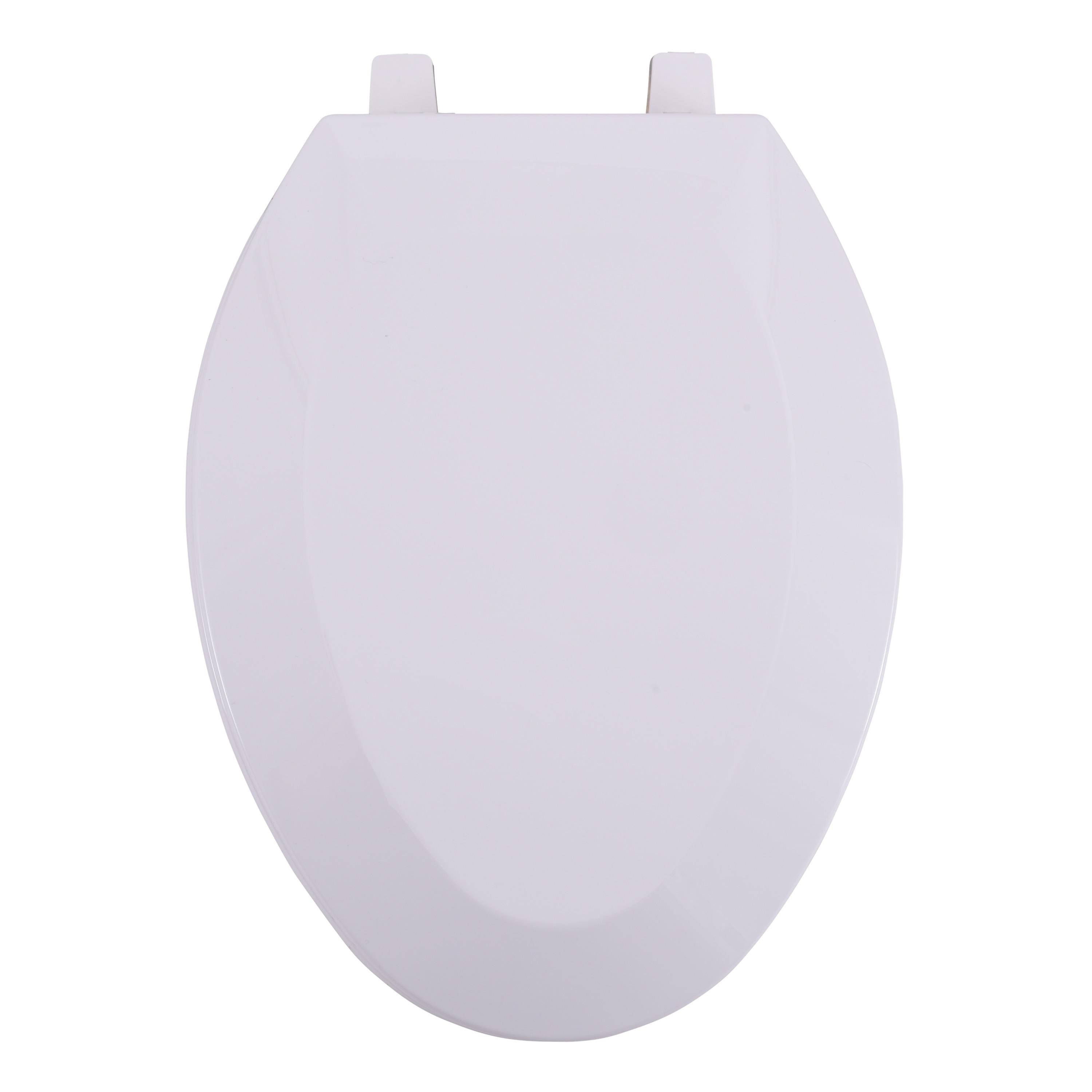 EZ-FLO 65903 Elongated Plastic Toilet Seat with Lid, White