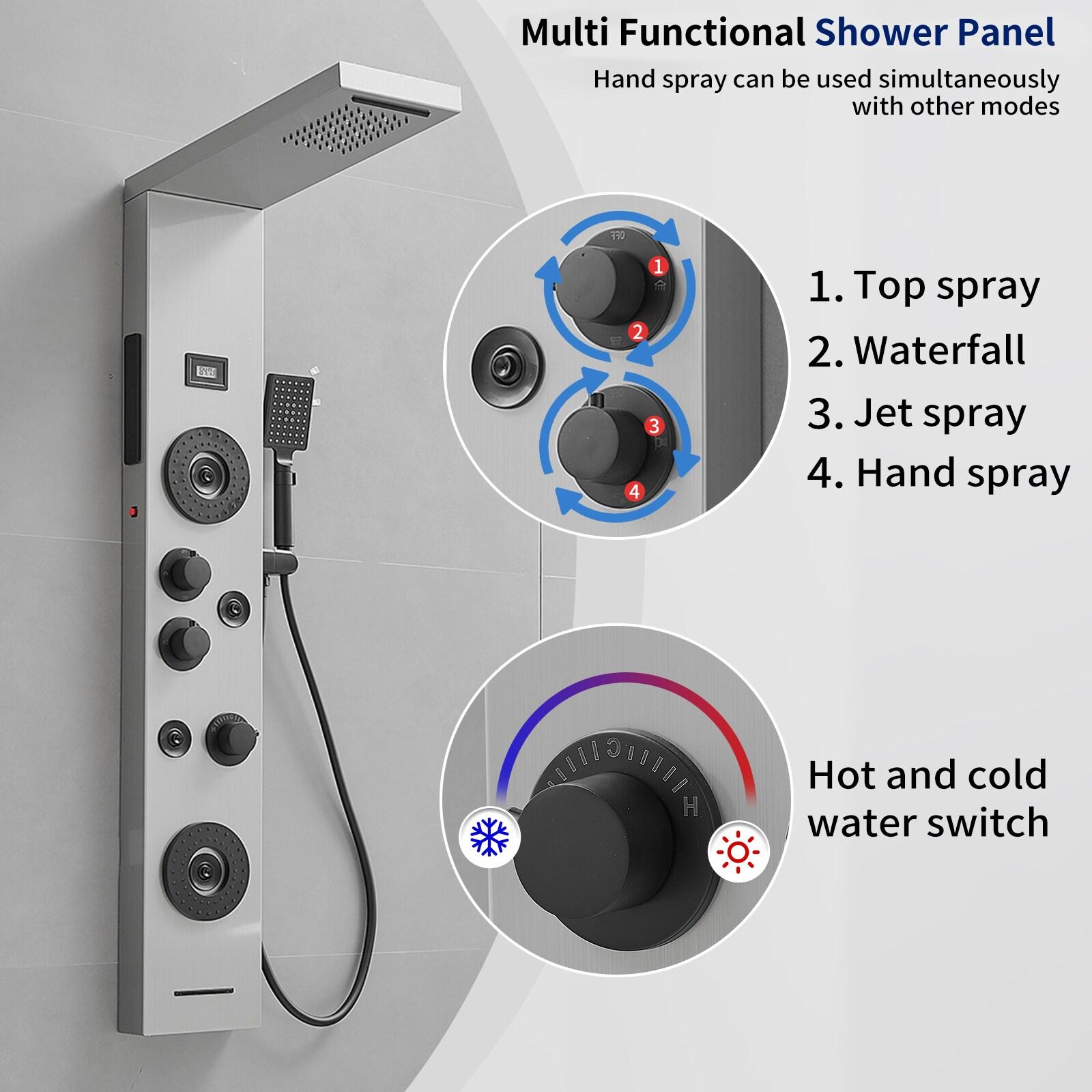 51.57'' Shower Panel with Fixed Shower Head