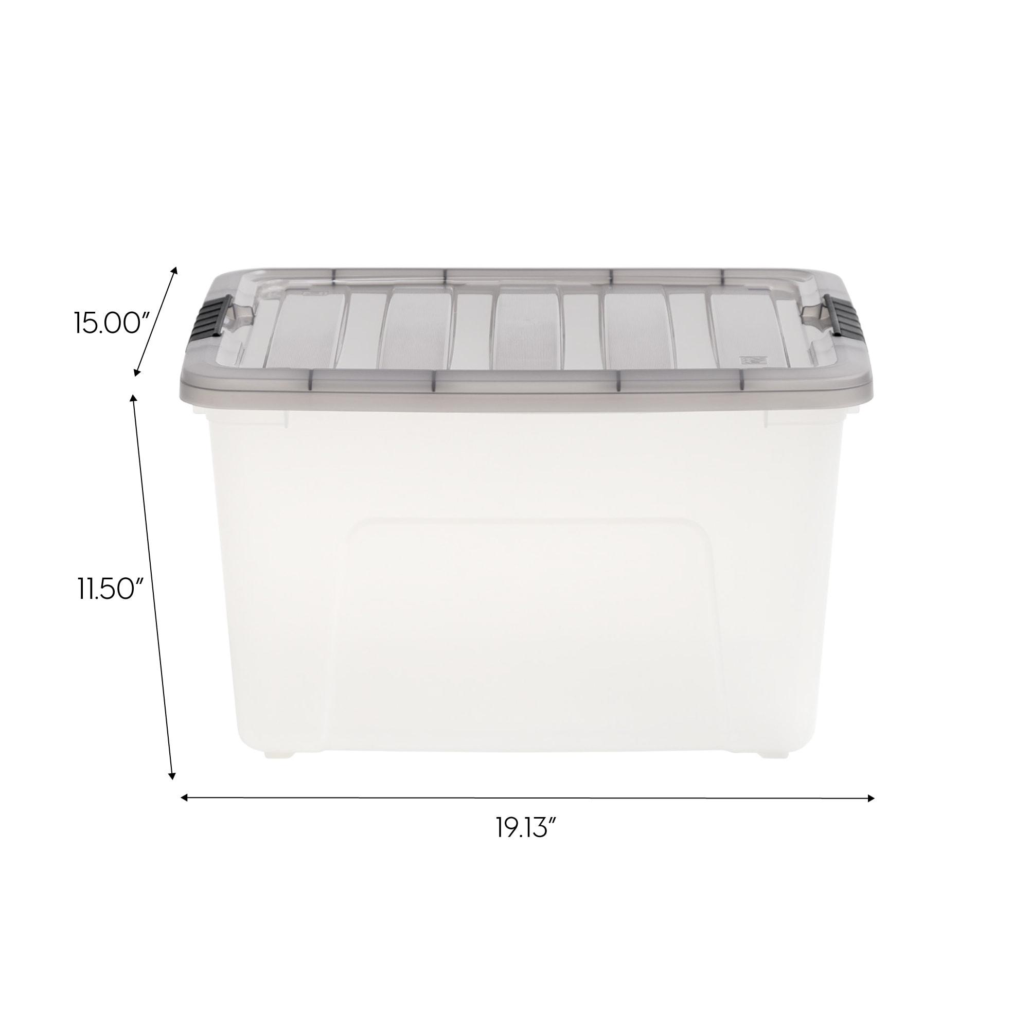 IRIS USA, Inc. Plastic Storage Box with Latching Lid in Clear