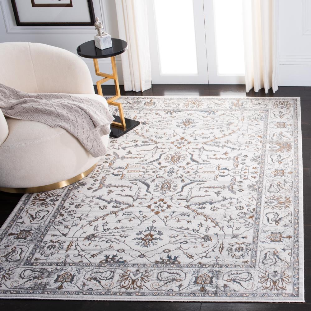 Isabella ISA936 Power Loomed Area Rug - Light Grey/Grey - 4'x6' - Safavieh.