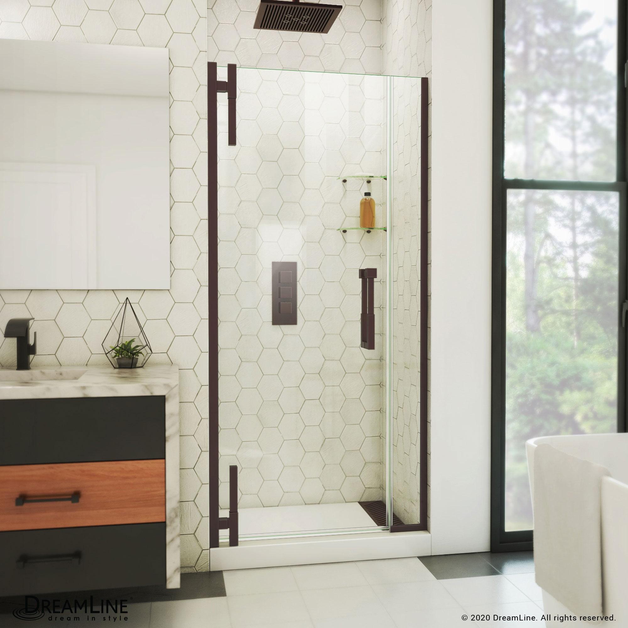 DreamLine Ascend 36-37 in. W x 72 in. H Frameless Pivot Shower Door