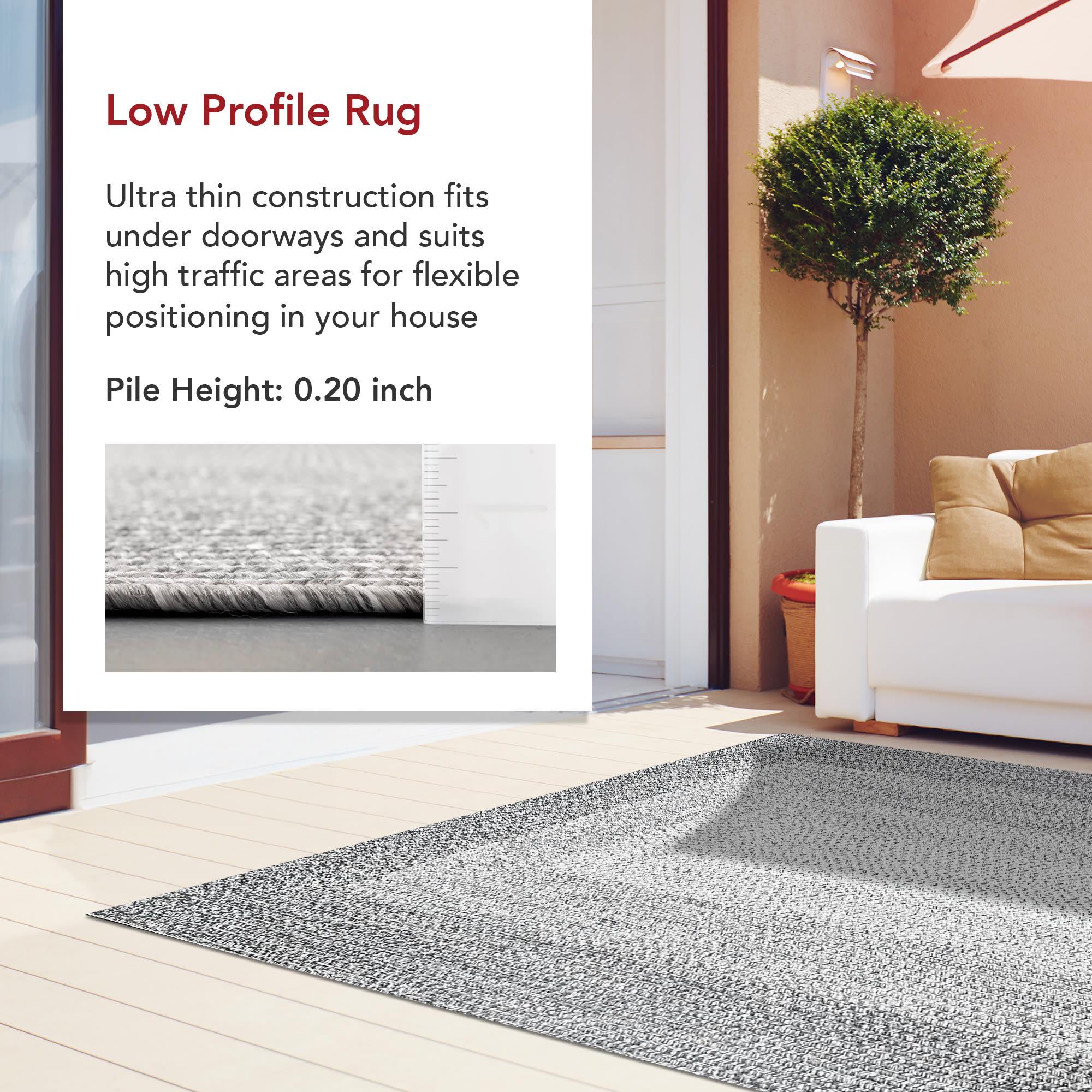 Nuloom Jayda Braided Gradience Indoor/Outdoor Outdoor - Light Gray 4' x 6'