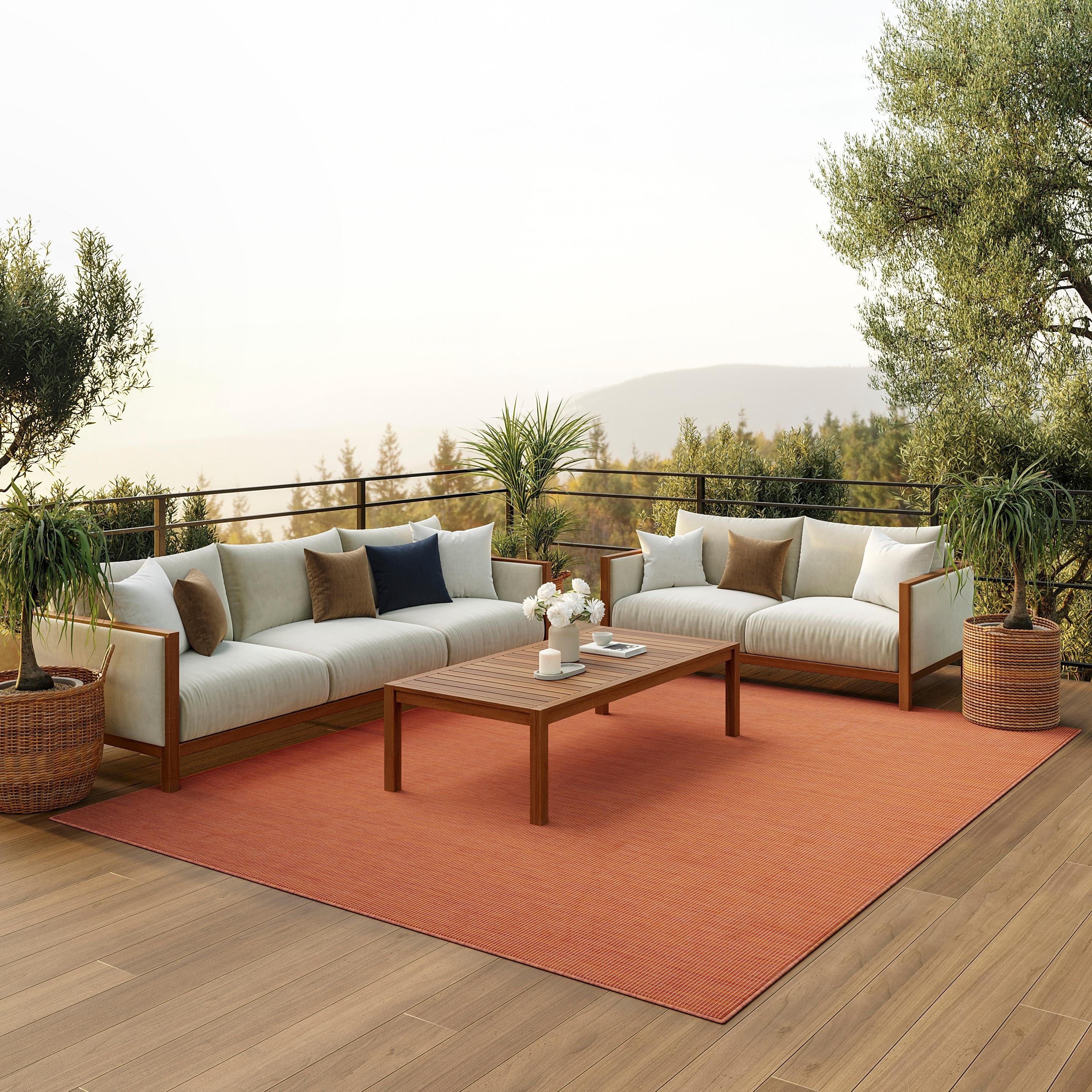 Nourison Positano POS01 Indoor/outdoor Area Rug - Terracotta 10' x 14'