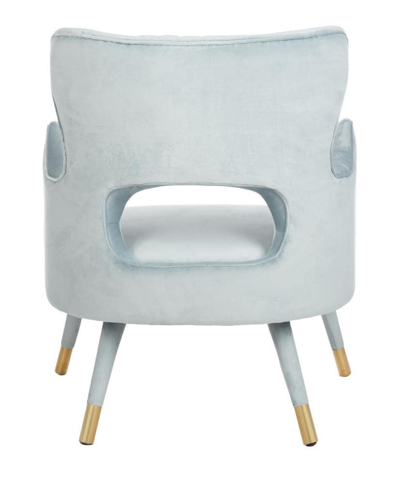 Blair Wingback Accent Chair - Slate Blue/Gold - Safavieh