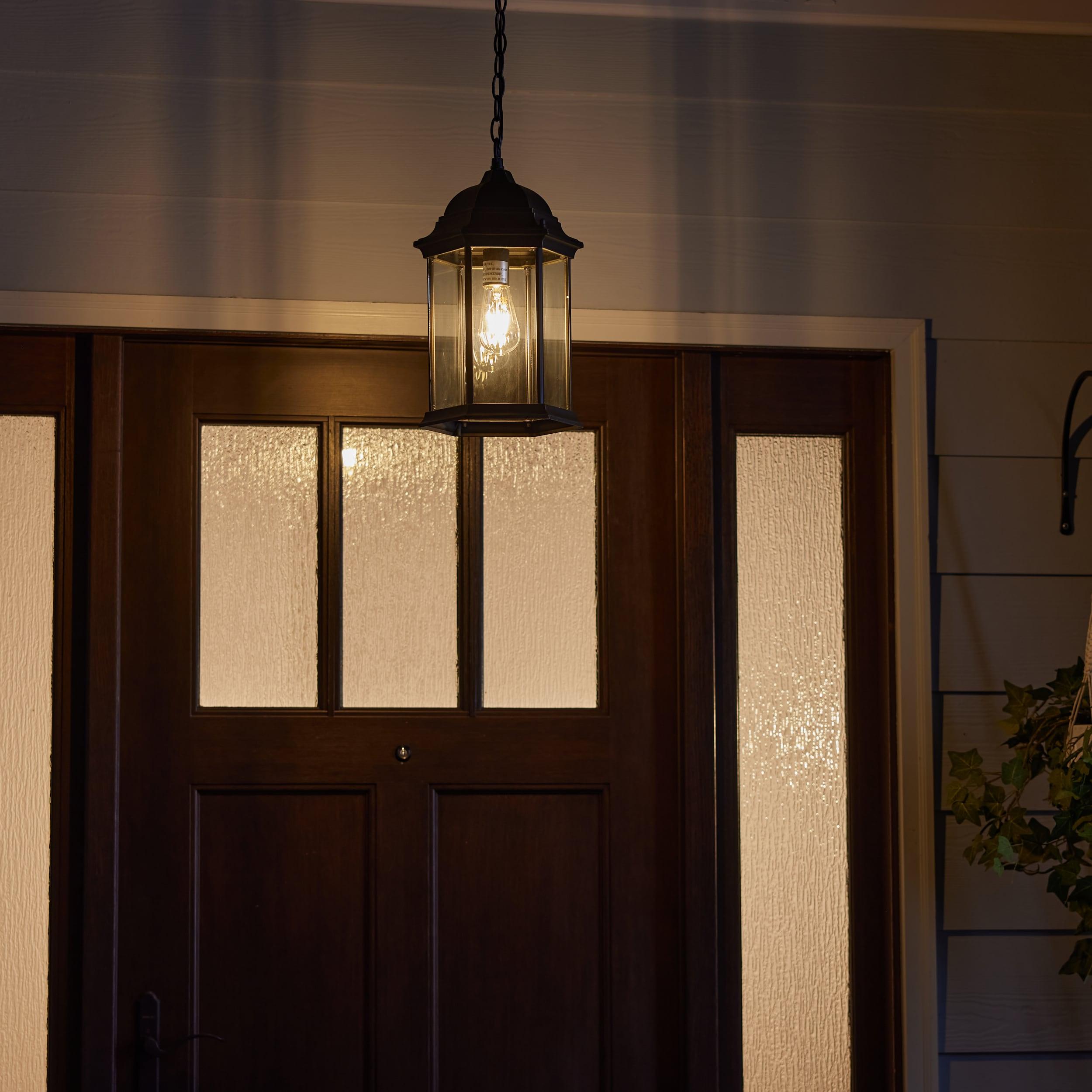Antique Bronze Classic Lantern Outdoor Pendant with Clear Glass