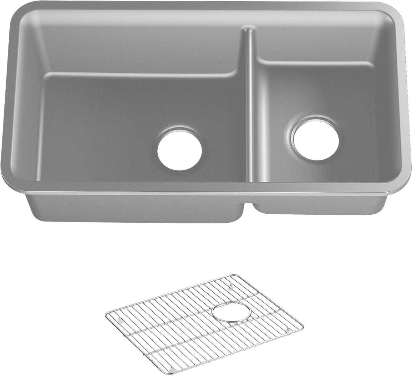 Cairn® 34" L x 18" W Double Basin Undermount with Accessories