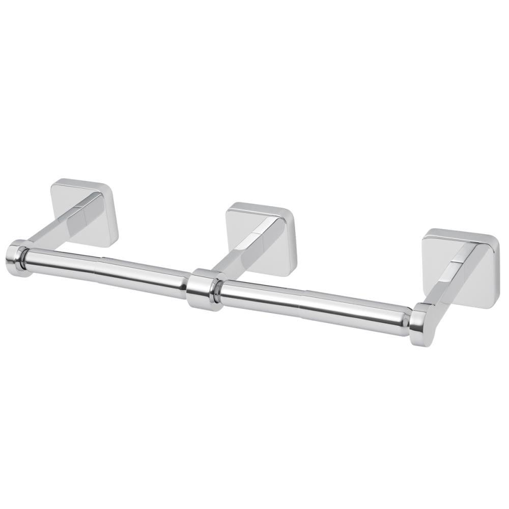 Chrome Brass Double Roll Wall Mount Toilet Paper Holder