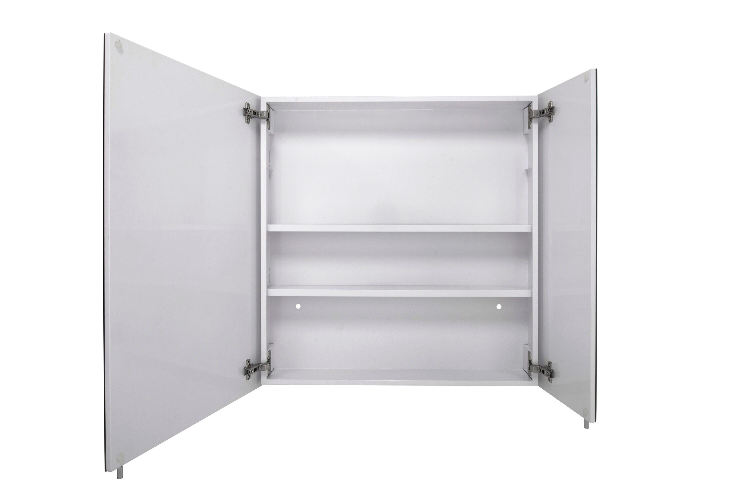 Croydex 30-in x 30-in Surface Mount White Steel Mirrored Square Medicine Cabinet
