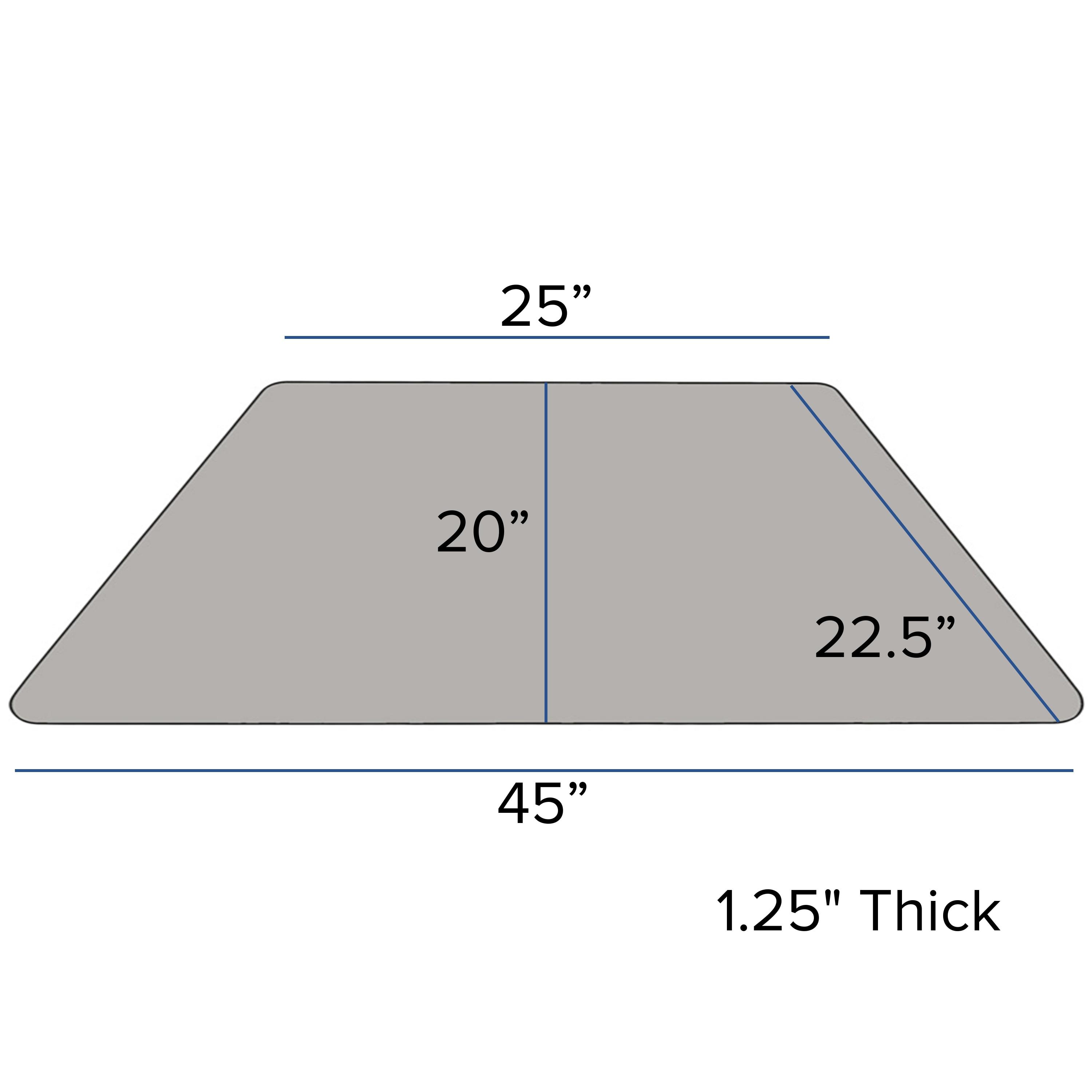 Goddard Trapezoid Thermal Laminate Activity Table with Height Adjustable Legs