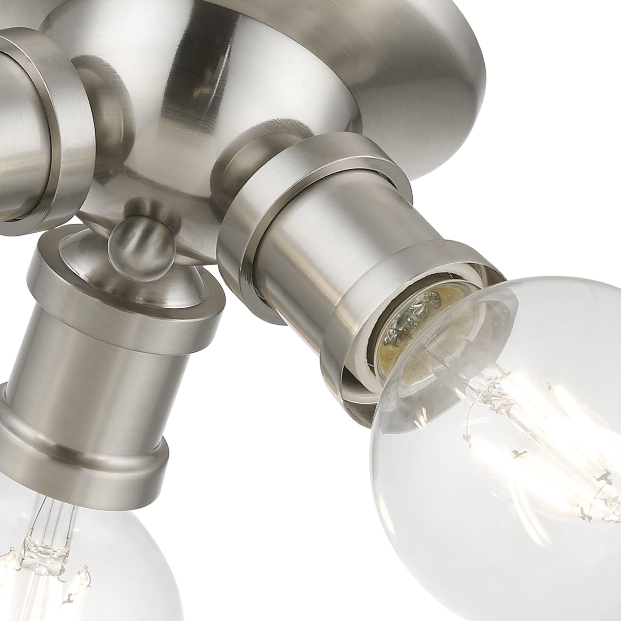 Livex Lighting Lansdale 3 - Light Flush Mount in  Brushed Nickel