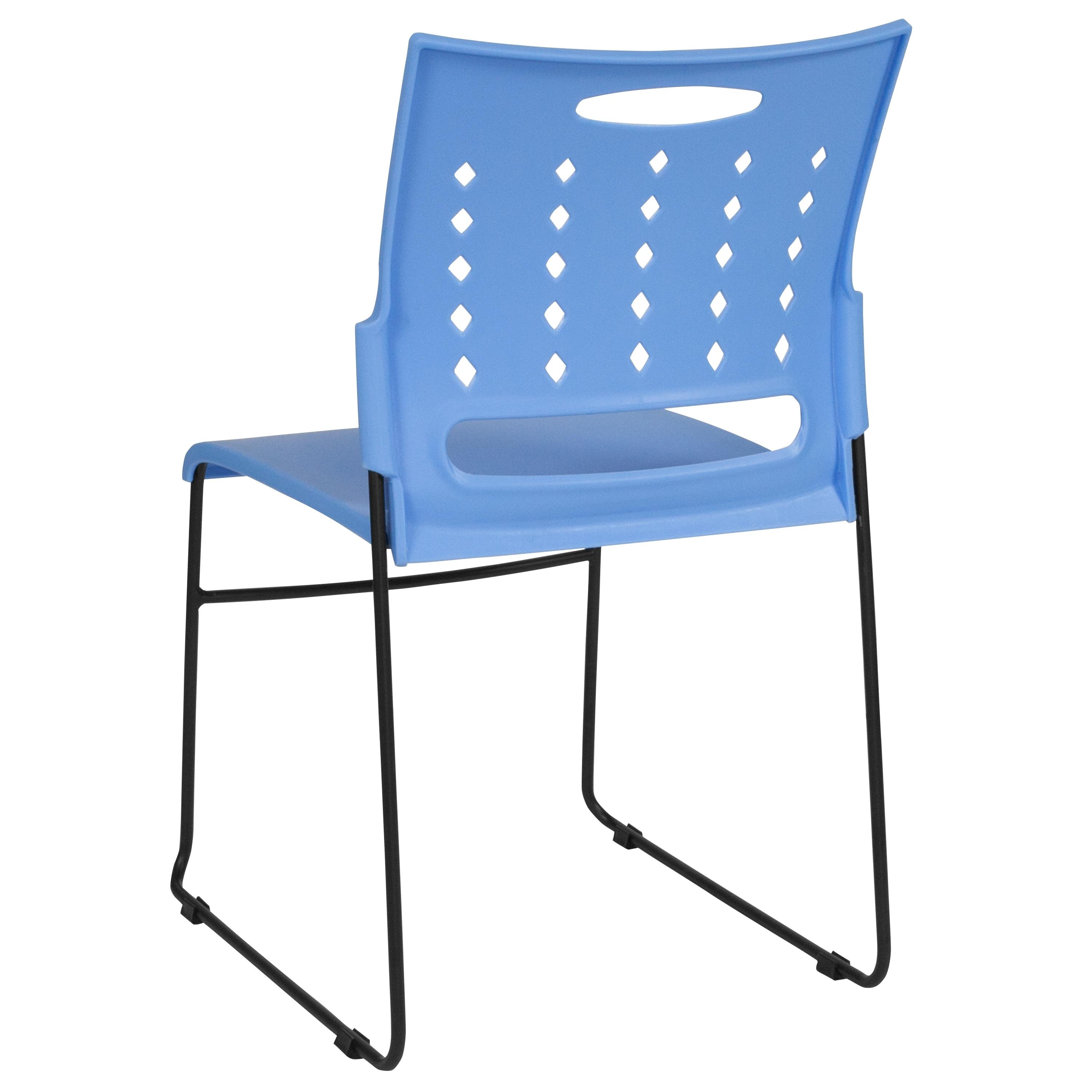 881 lb. Capacity Sled Base Stack Chair with Carry Handle and Air-Vent Back