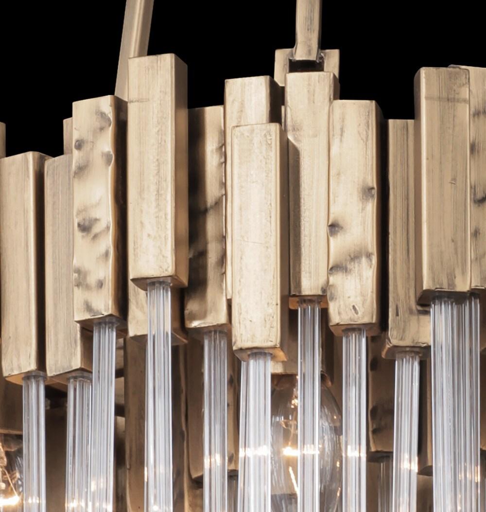 Havana Gold 6-Light Glass Pendant Chandelier