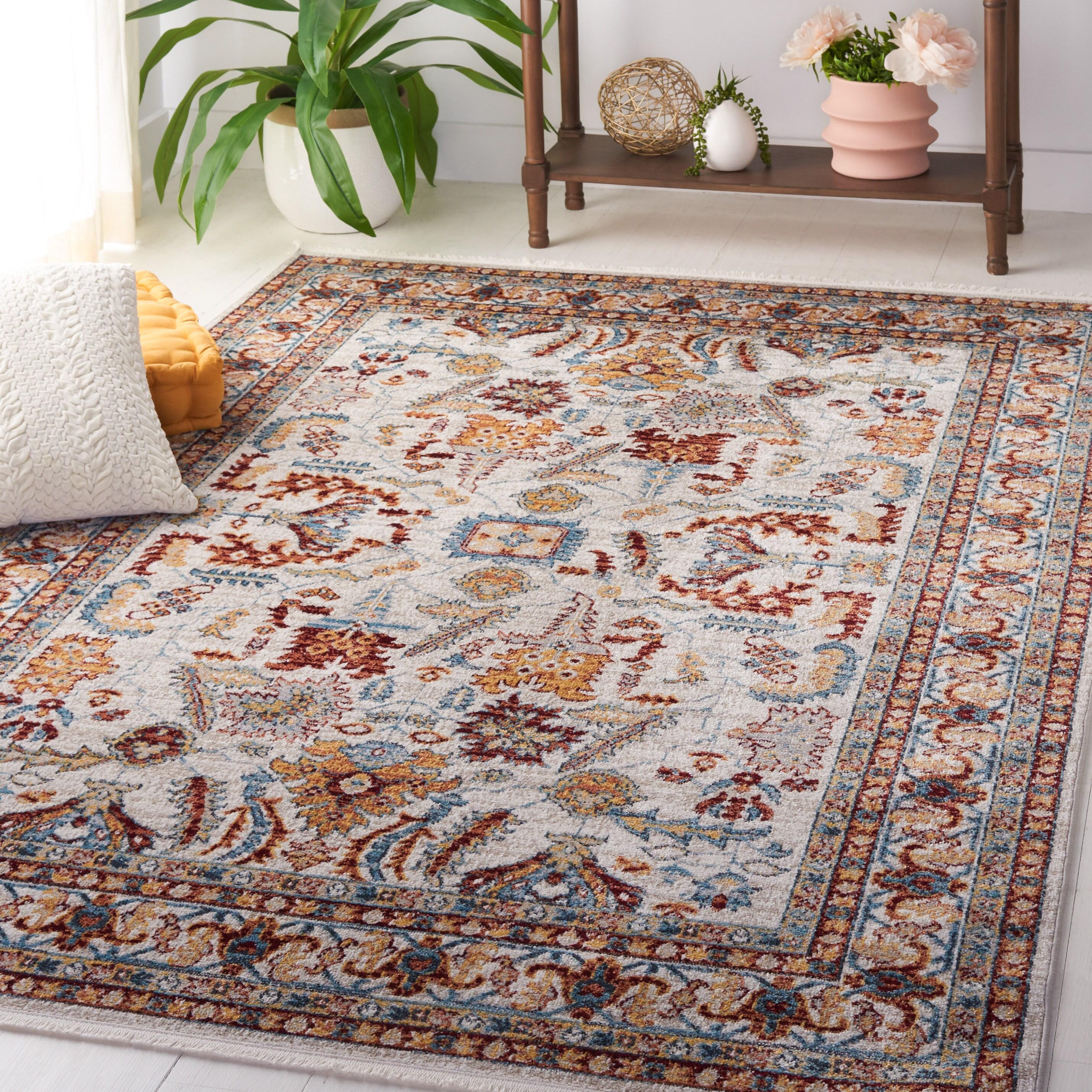 Bayside BAY112 Power Loomed Area Rug - Beige/Blue - 8'x10' - Safavieh.