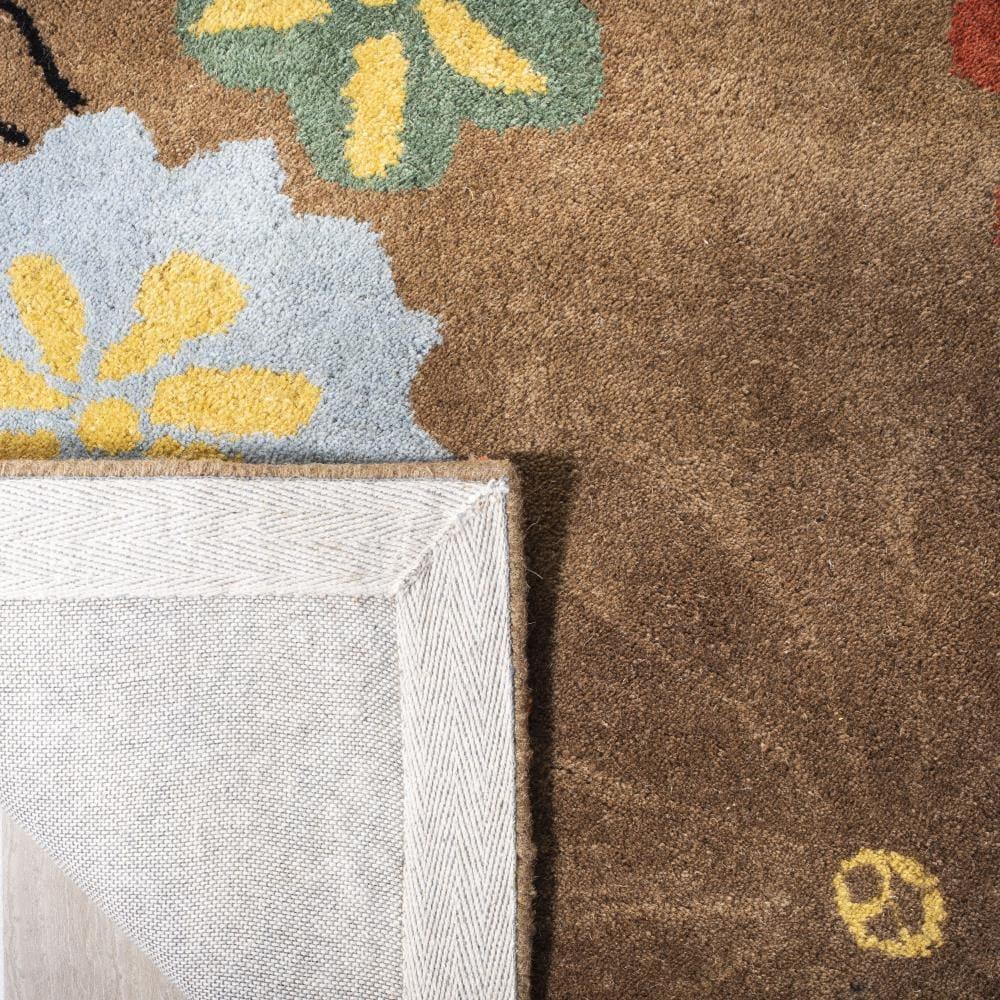 Soho SOH738 Hand Tufted Area Rug - Brown/Multi - 6'x6' - Safavieh.