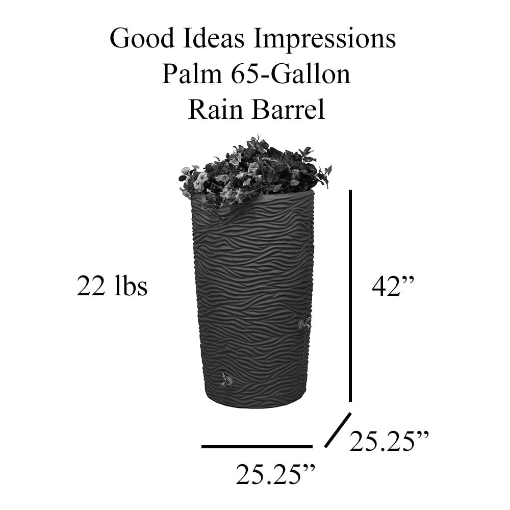 Loon Peak® Loon Peak® 65 Gallons Plastic Drainable Planter Rain Barrel