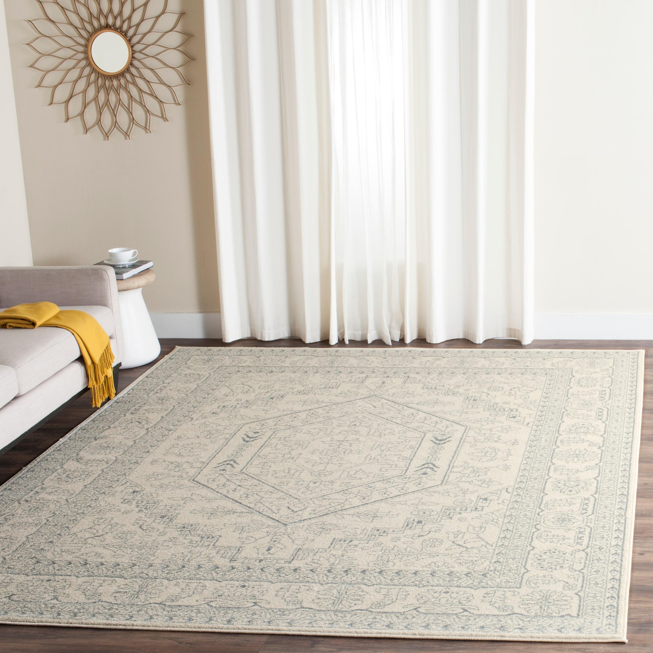Adirondack ADR108 Power Loomed Area Rug - Ivory/Slate - 10'x14' - Safavieh.