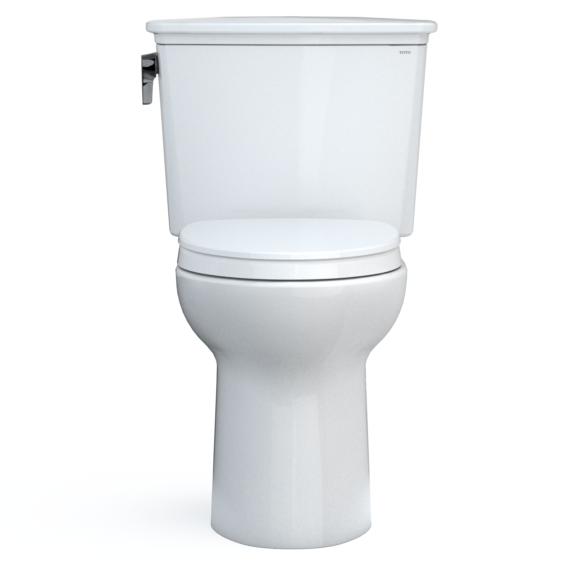 White Vitreous China Elongated Two-Piece Toilet with SoftClose Seat