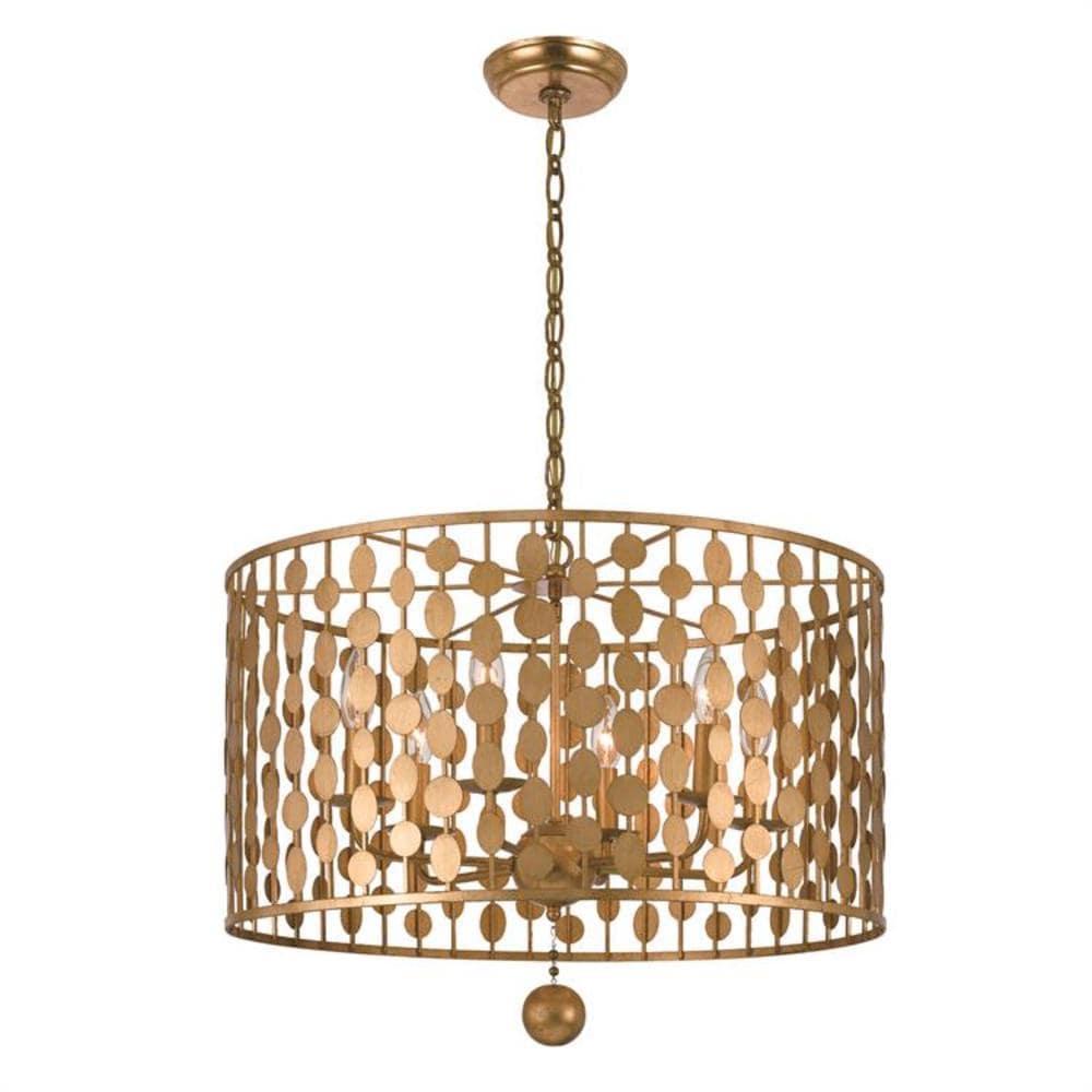 Crystorama Lighting Layla 6 - Light Chandelier in  Antique Gold