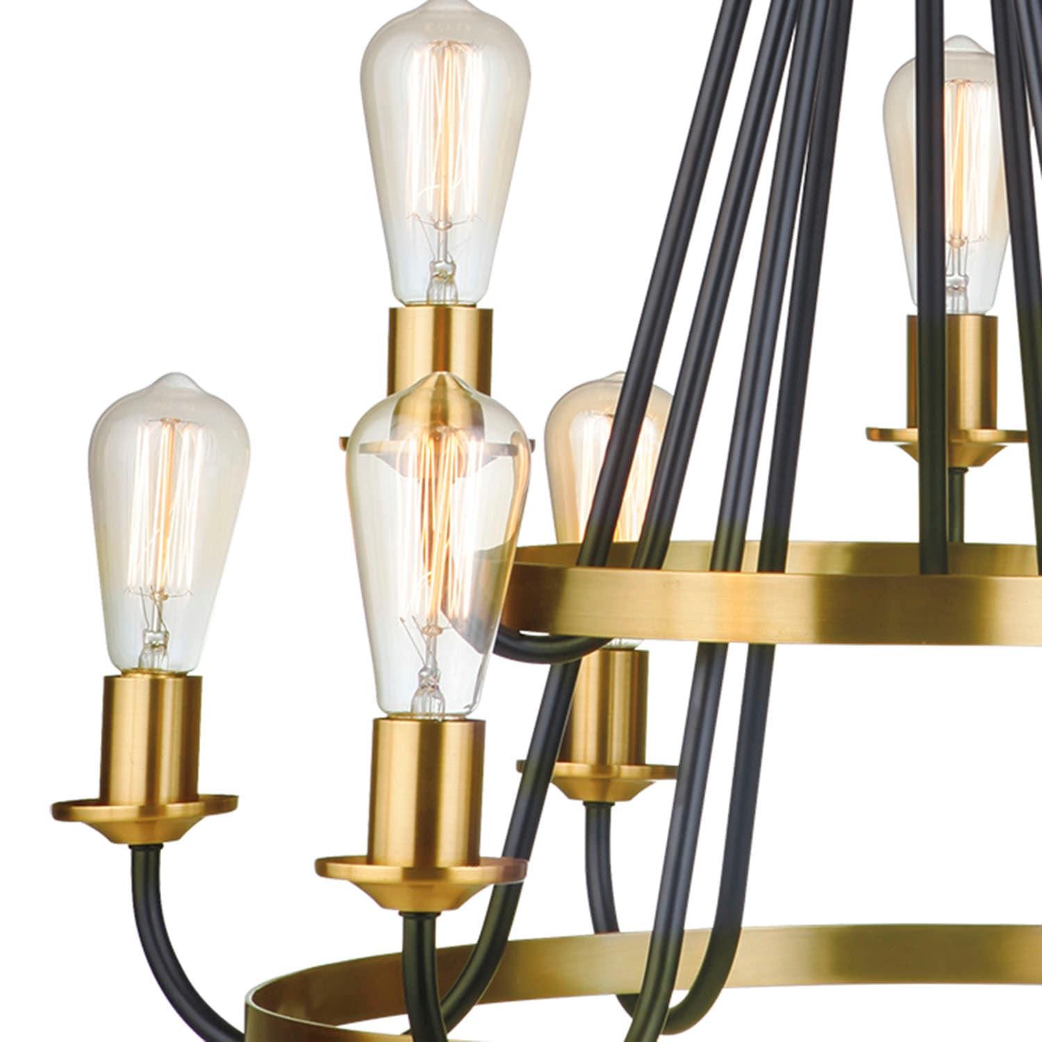 50329-FBSB-Craftmade Lighting-Randolph - 9 Light Chandelier In Transitional/Modern and Contemporary Style-27 Inches Tall and 26 Inches Wide-Flat