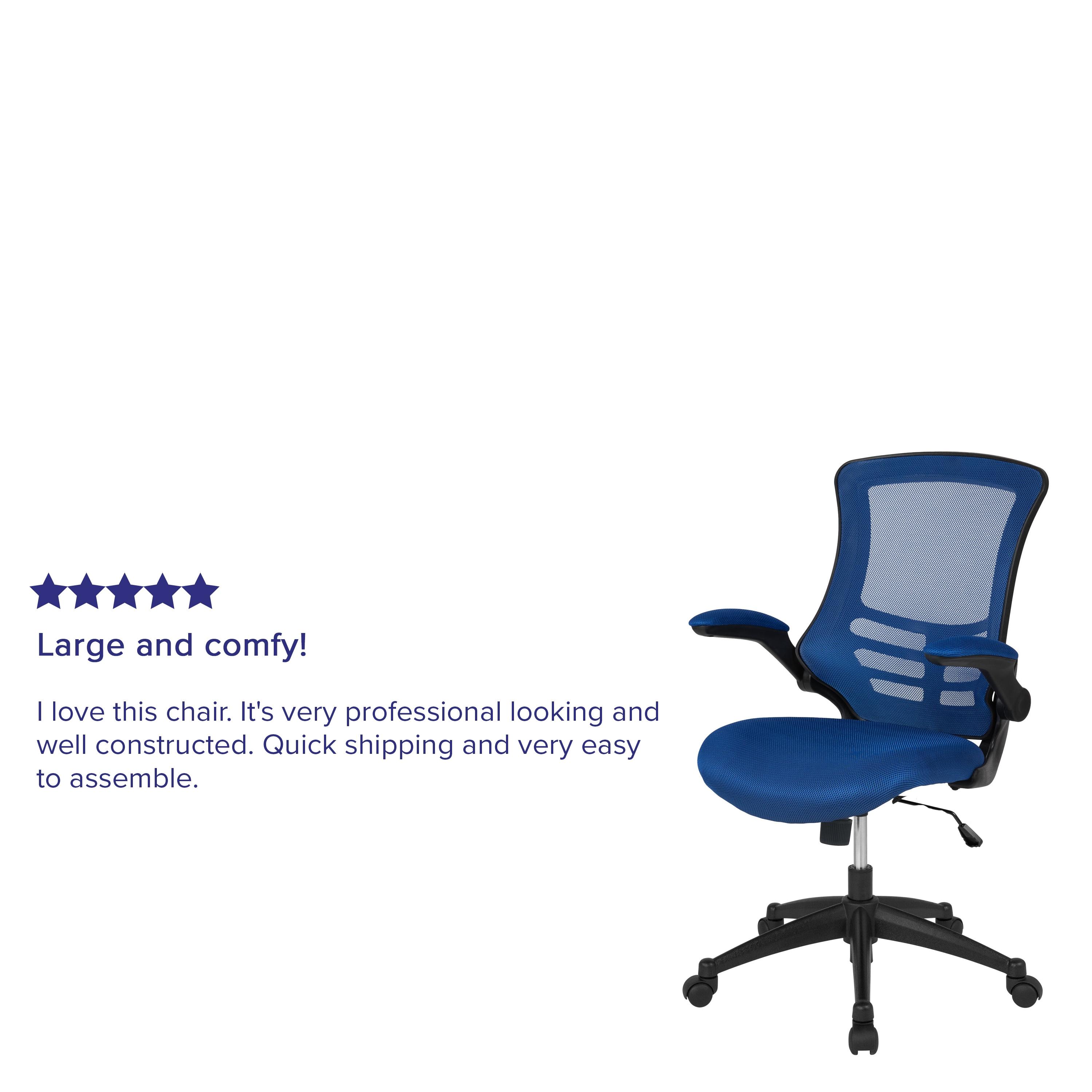 Jayetta Mid-Back Mesh Swivel Ergonomic Office Chair with Flip-Up Arms