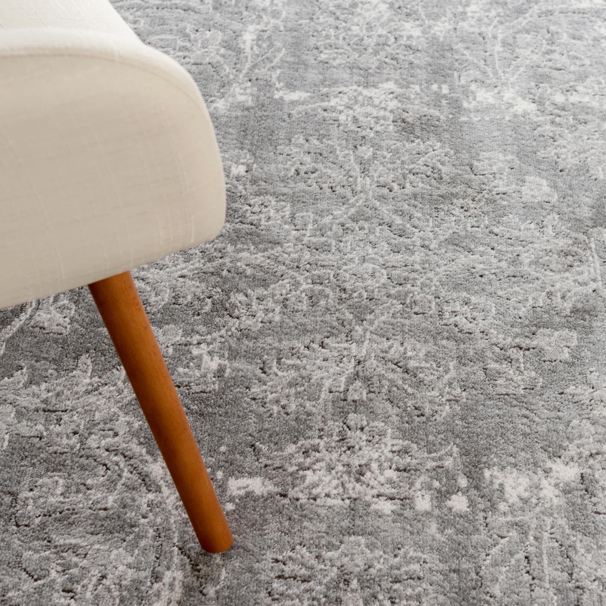 Unique Loom Portland Collection Area Rug - Albany (9'  x 12' Rectangle Gray/Ivory)