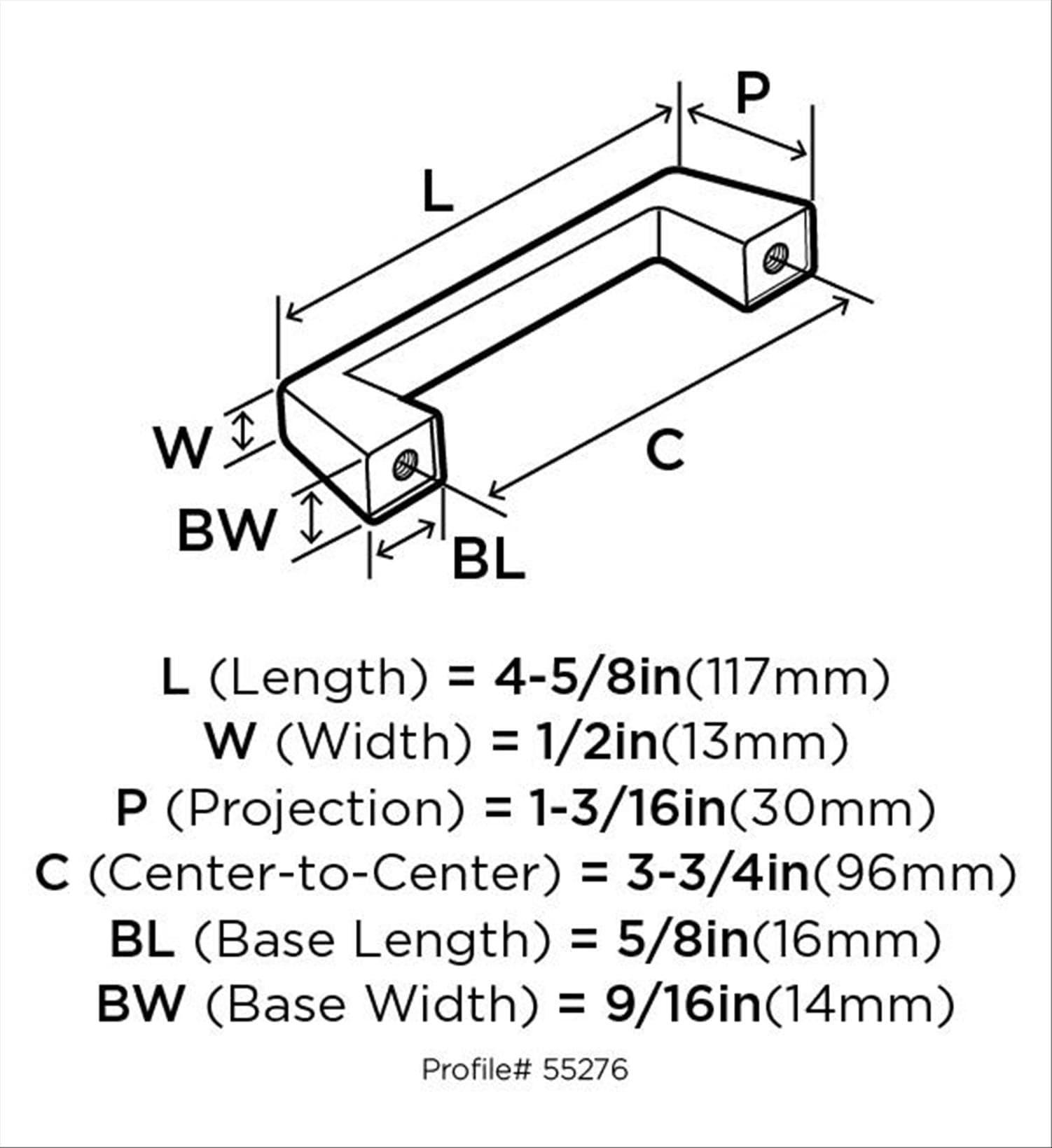 Blackrock 3 3/4" Center to Center Bar Pull