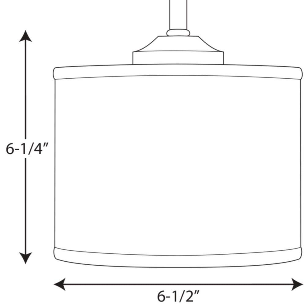 Progress Lighting, Inspire Collection, 1-Light Mini-Pendant, Brushed Nickel, Off-White Linen Fabric Shade
