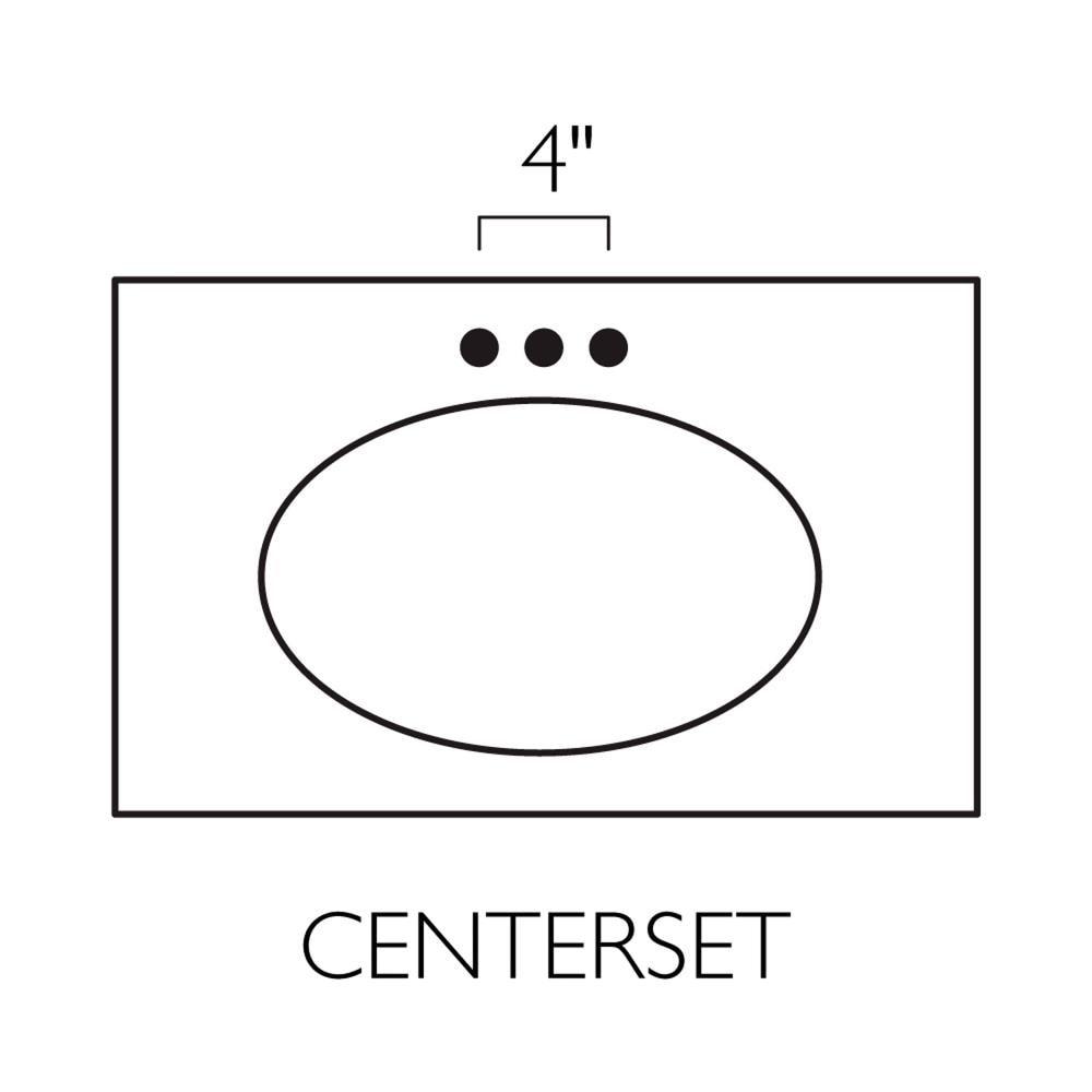 25" White Single Bathroom Vanity Sink Top