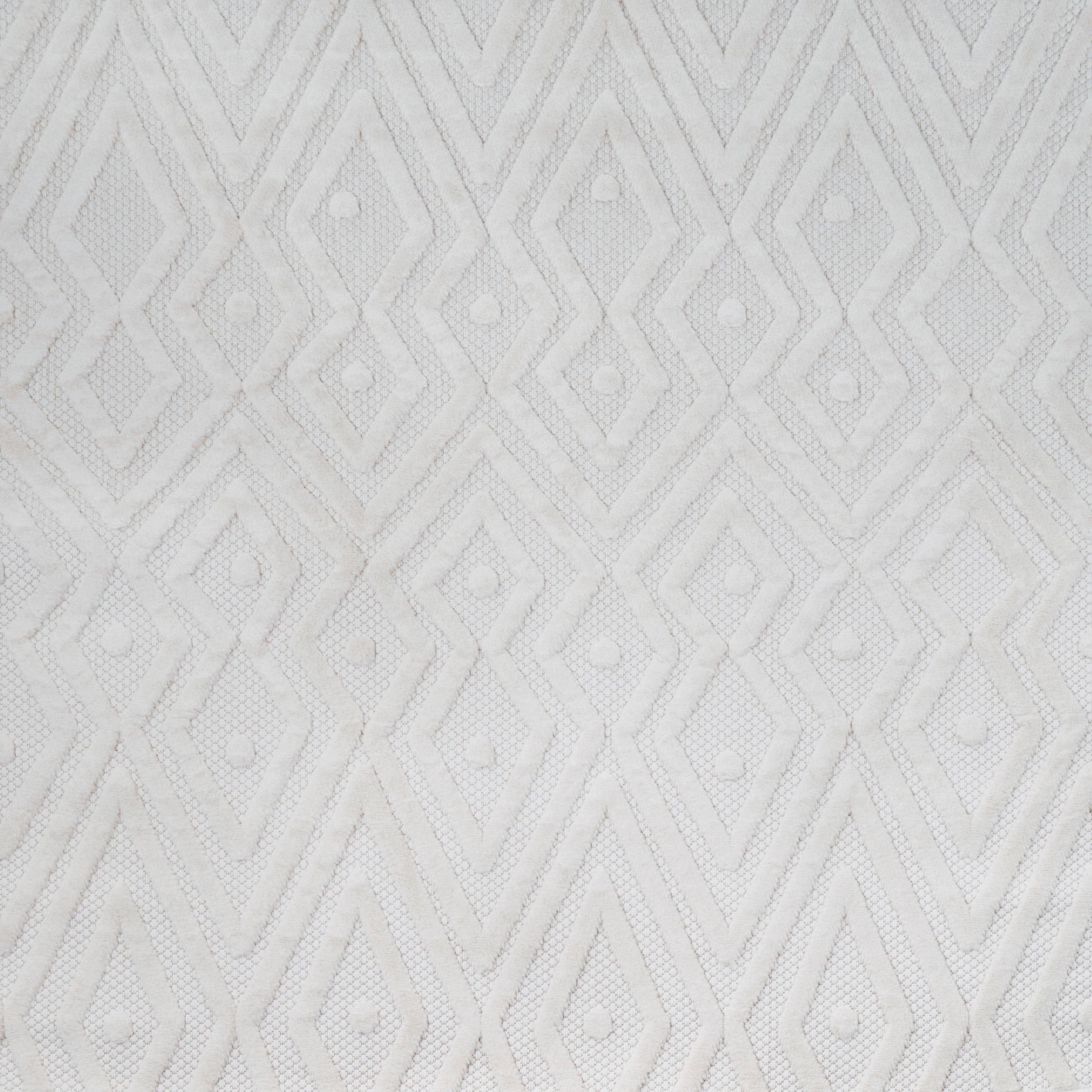 5' x 5' Balansat Moroccan Diamond Indoor/Outdoor Area Rug, Ivory - JONATHAN Y