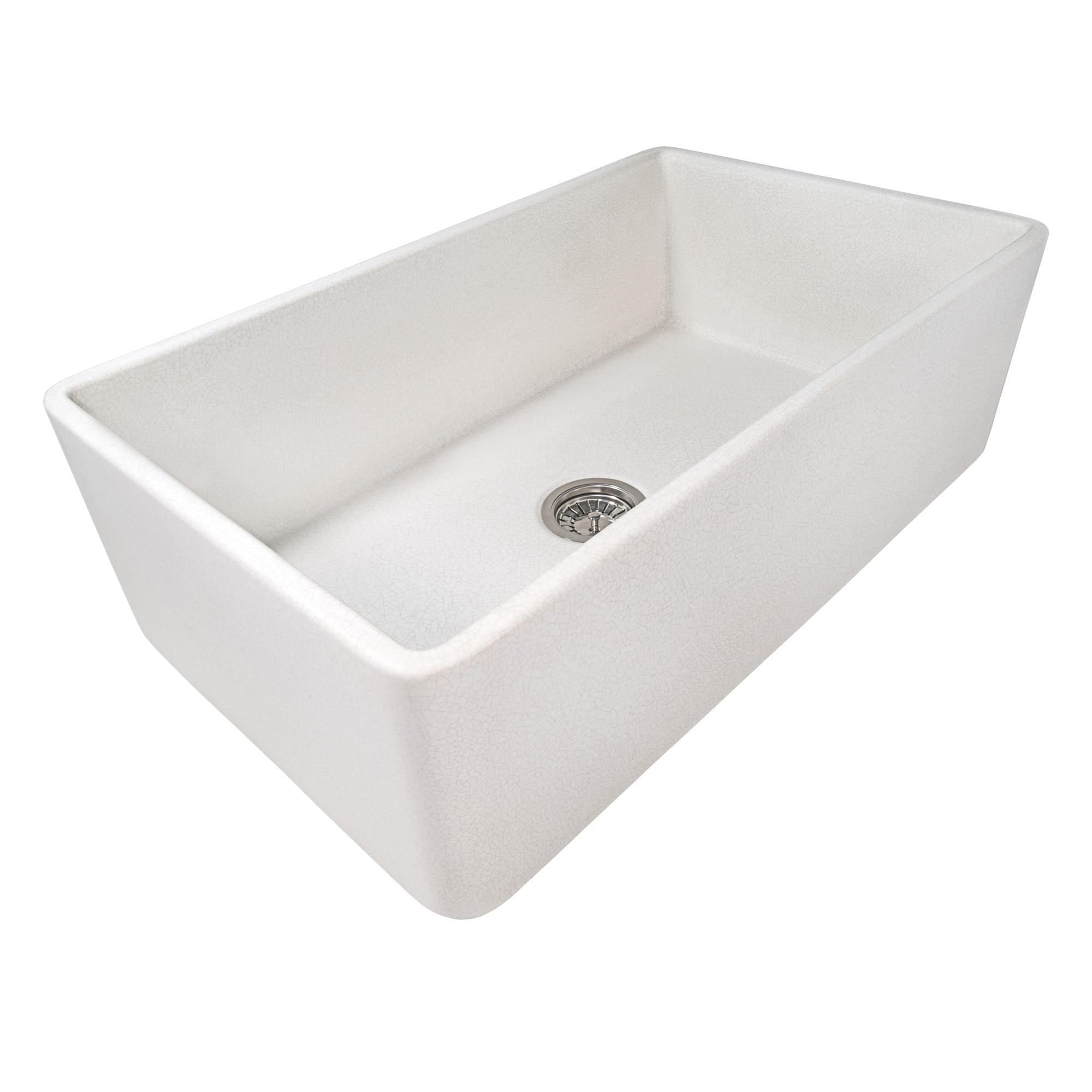 Ruvati 33 inch Fireclay Farmhouse Apron-Front Kitchen Sink Reversible