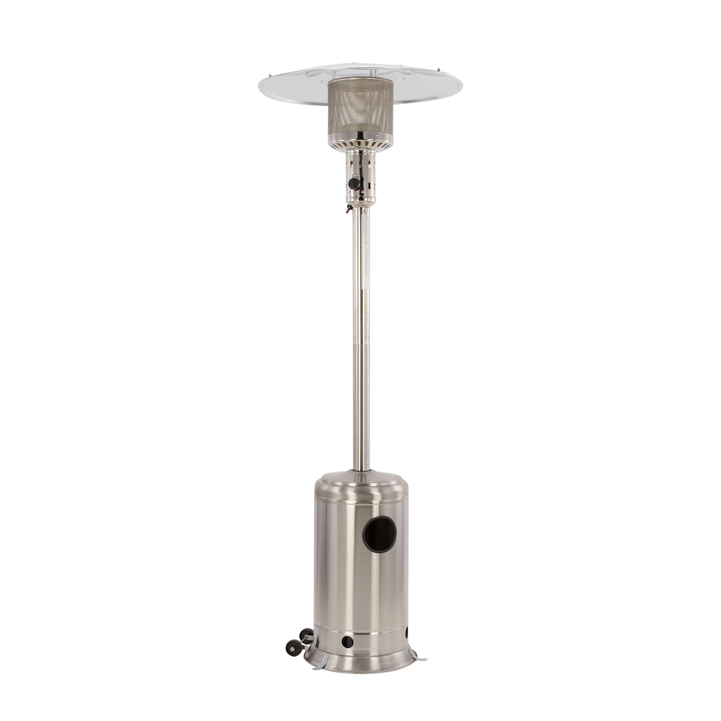 Stainless Steel 88-Inch Propane Patio Heater with Wheels