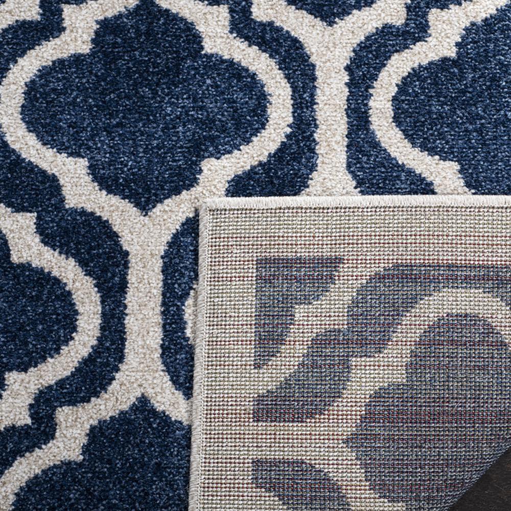 Amherst AMT402 Power Loomed Area Rug - Navy/Beige - 8'9"x11'9" - Safavieh.